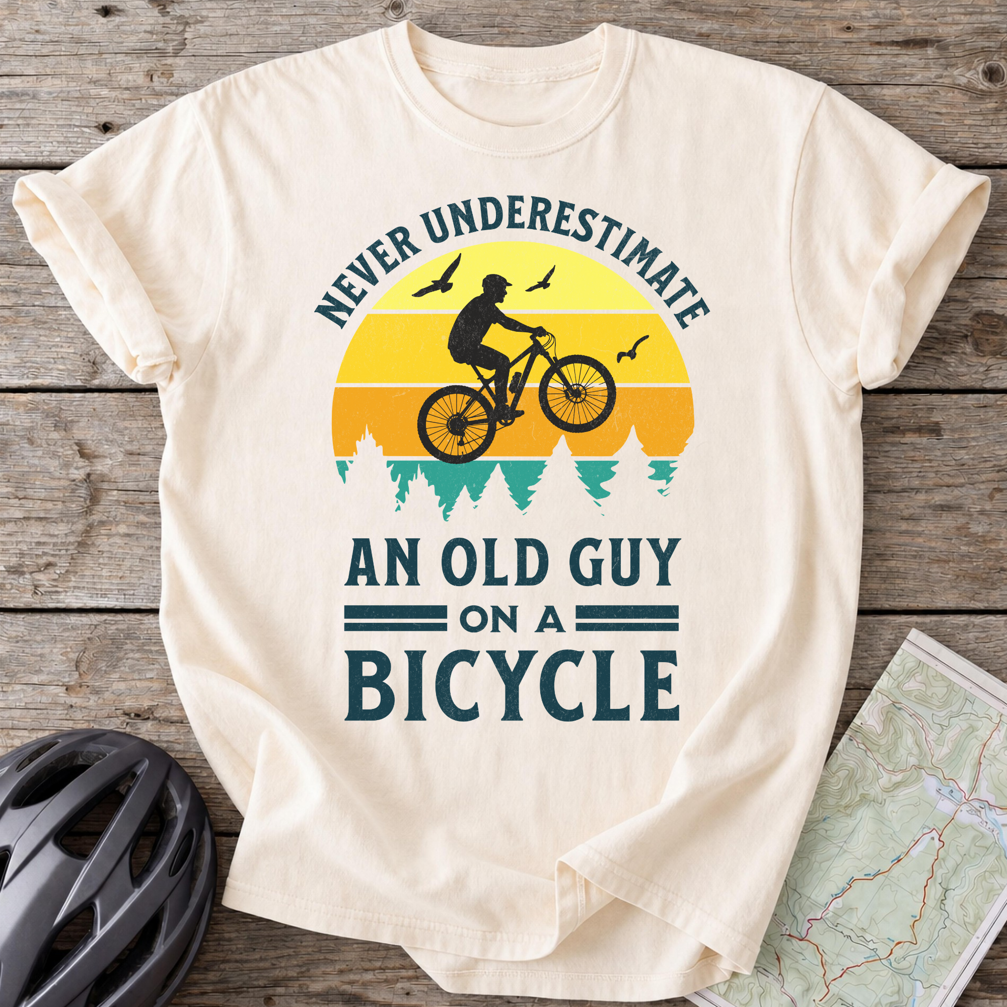 Old Man On A Bicycle T-shirt