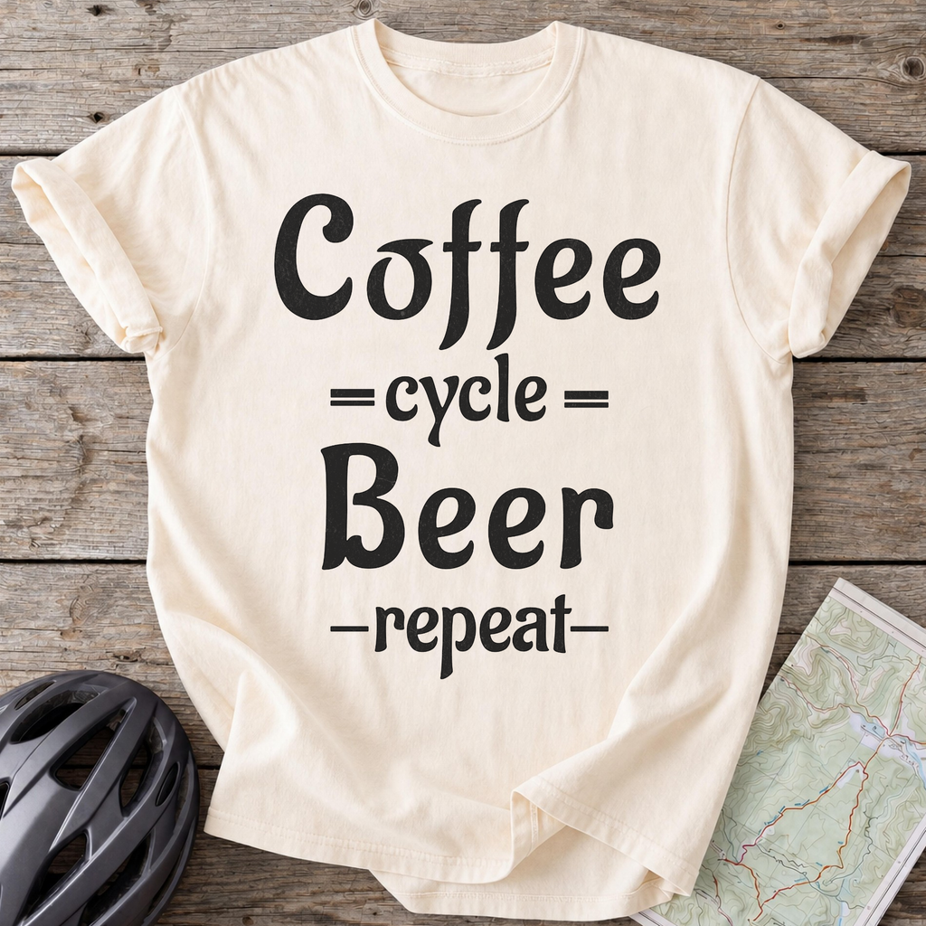Coffee Cycle Beer Repeat T-shirt