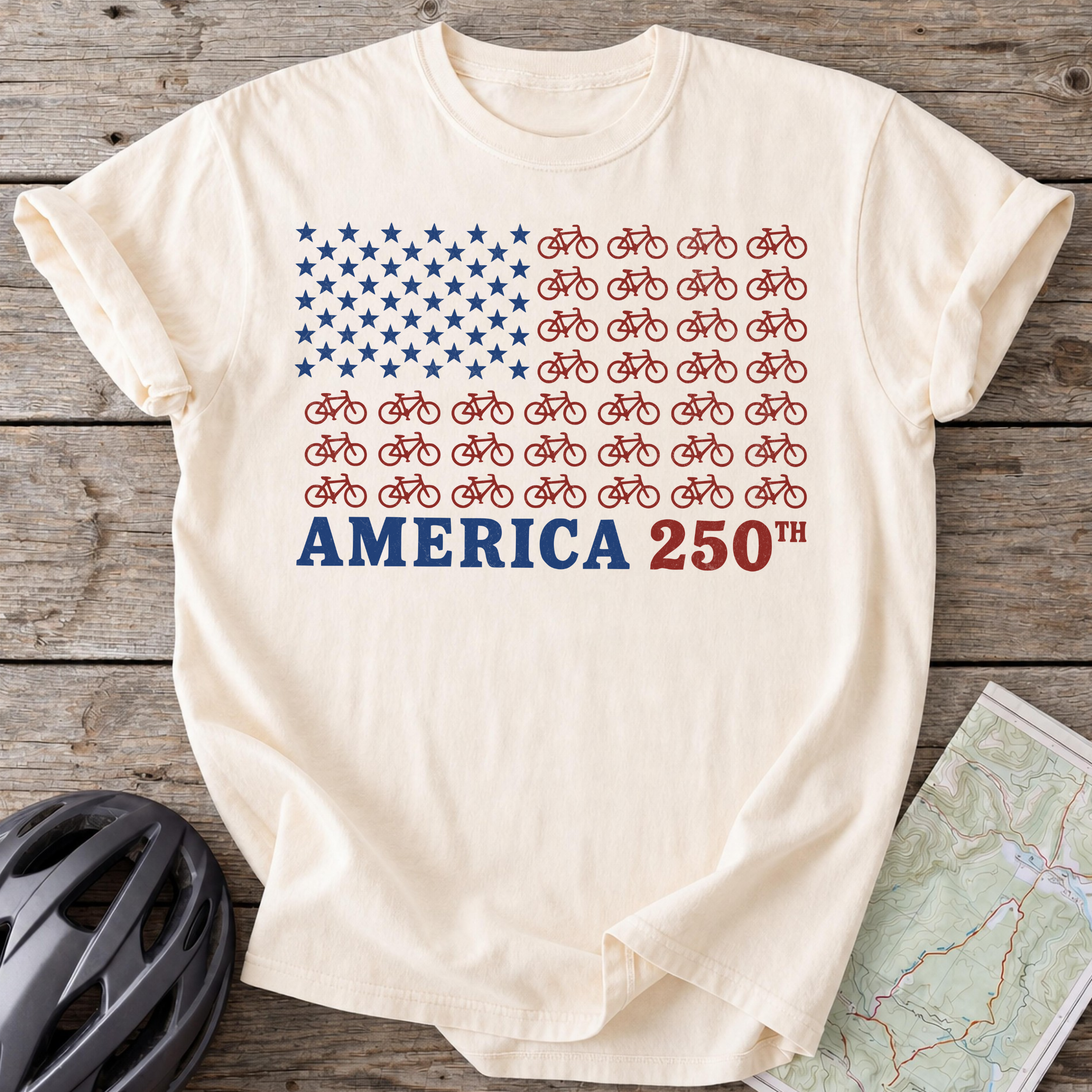 250th Bike Flag T-shirt