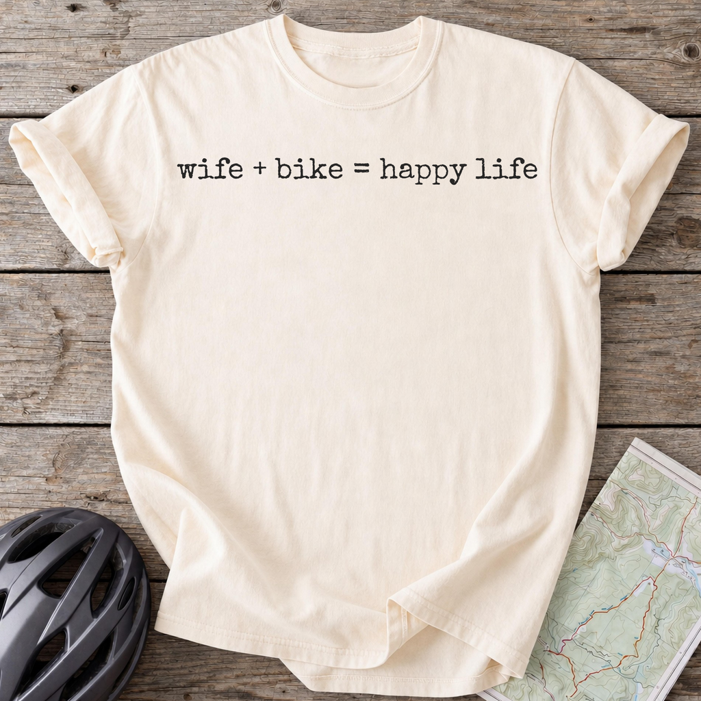 Wife Bike Happy Life T-shirt