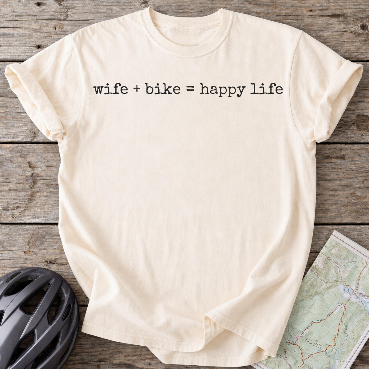 Wife Bike Happy Life T-shirt