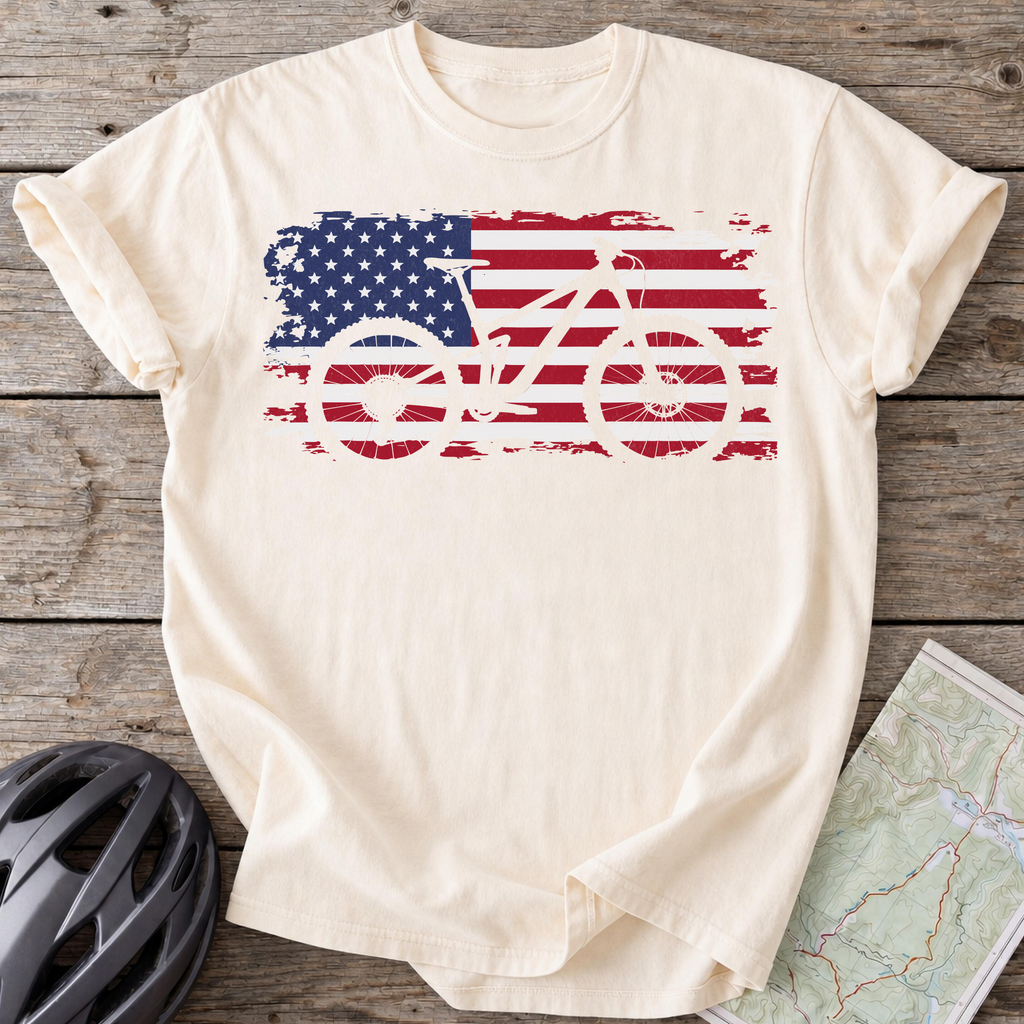 USA Bicycle Flag T-Shirt