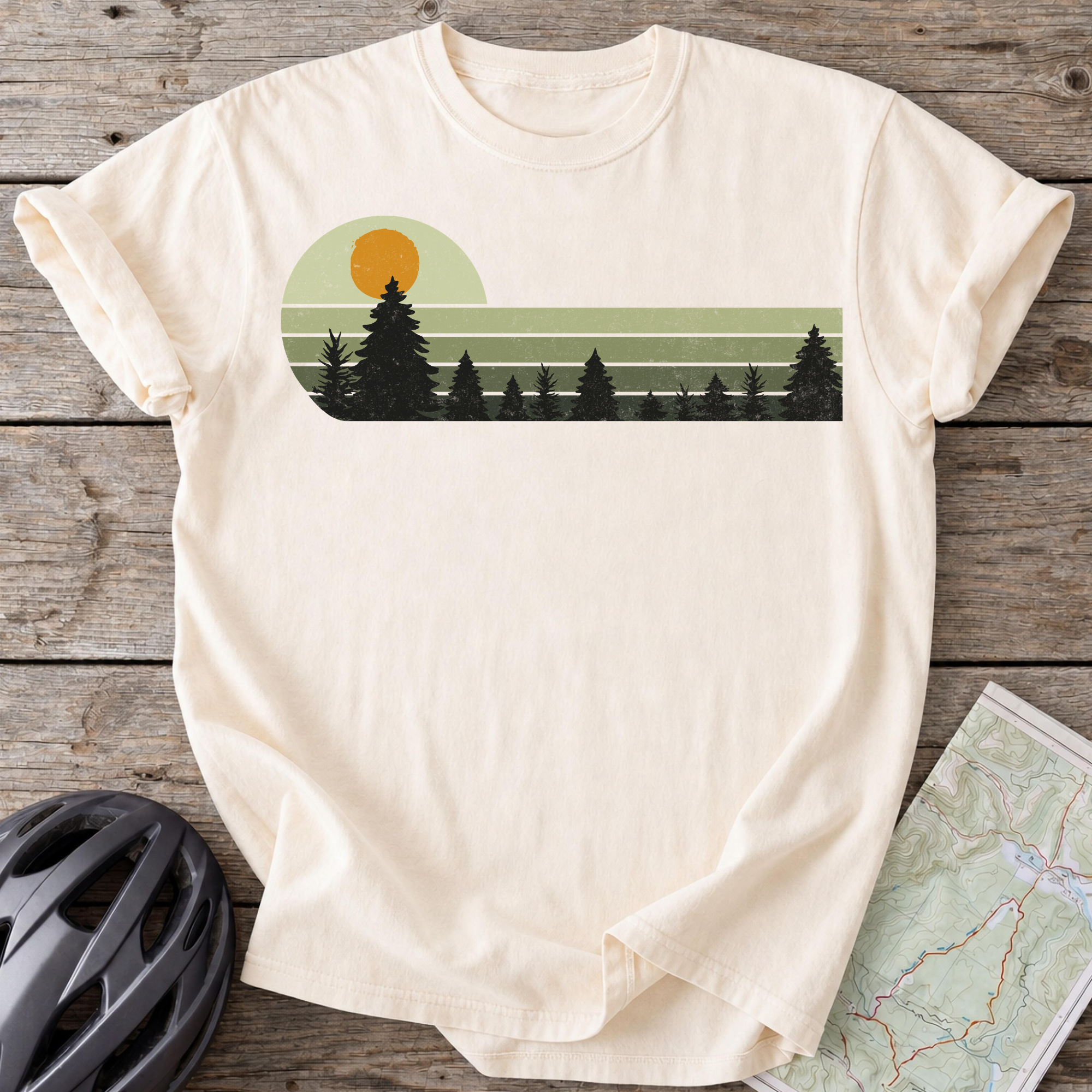 Vintage Green Sunset T-shirt