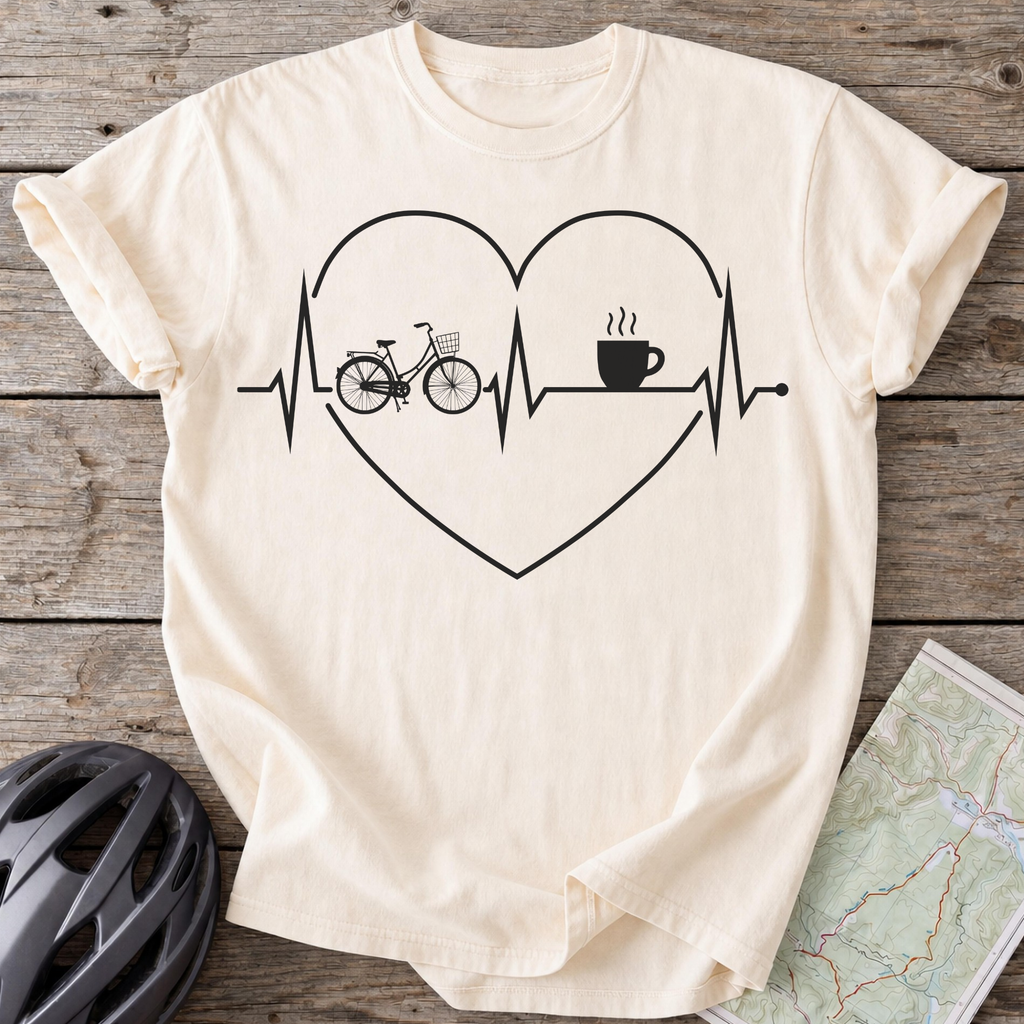 Classic Bike Coffee Heart T-shirt