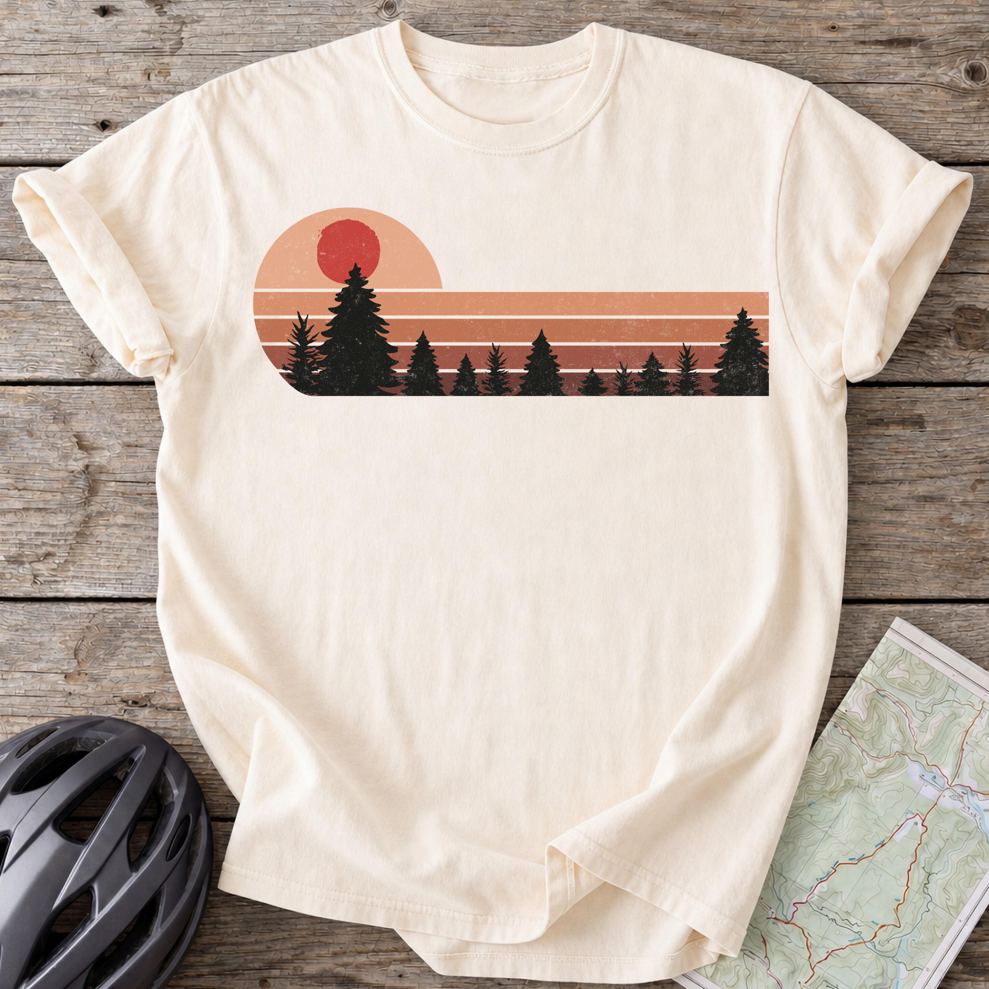 Vintage Red Sunset T-shirt