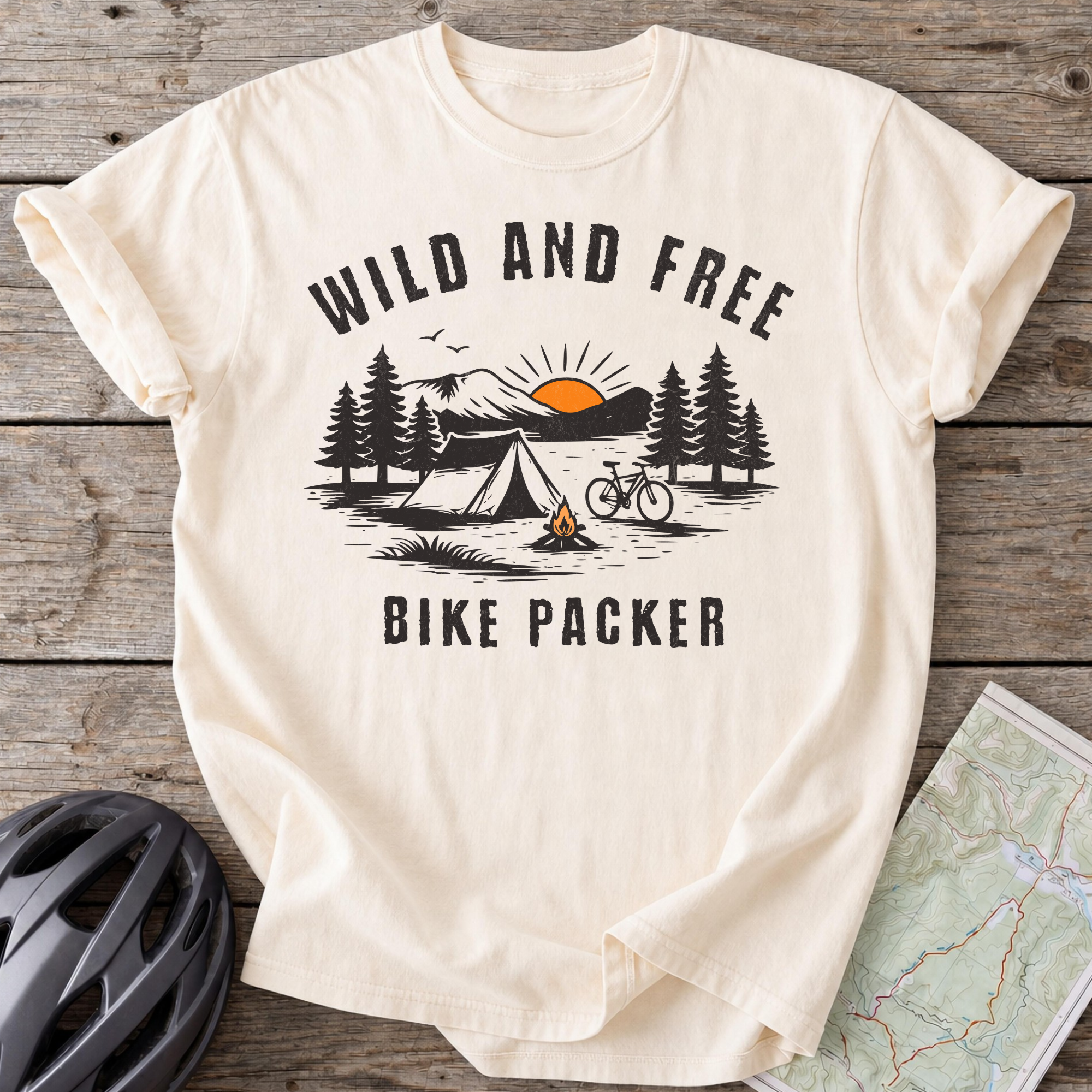 Bike Packer Wild And Free T-shirt