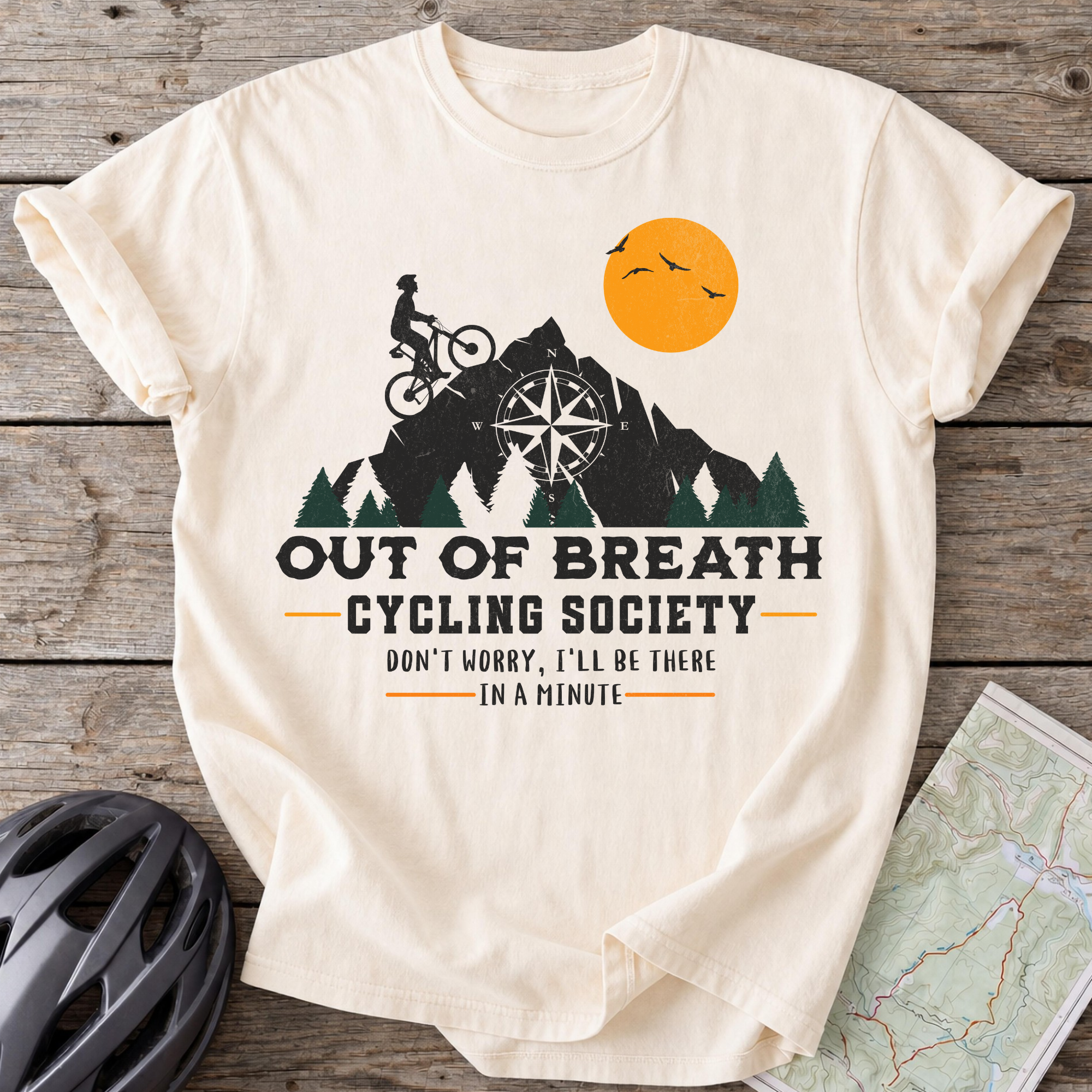 Out Of Breath Cycling Society T-shirt