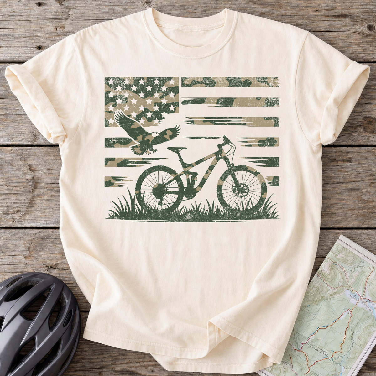 Camo MTB USA T-shirt
