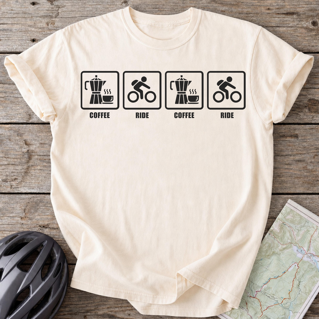 Coffee Ride Repeat T-shirt