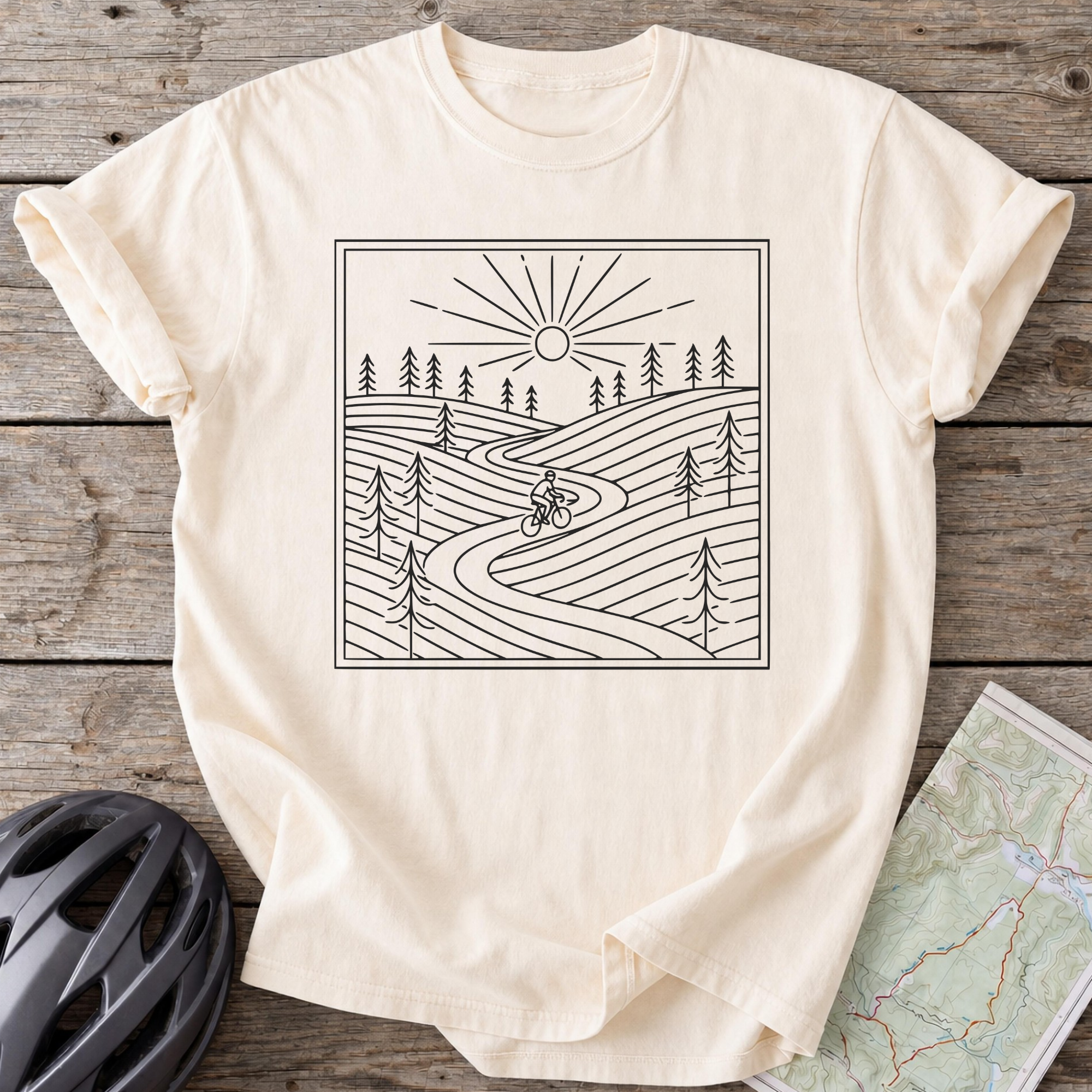Through The Hills Cycling T-shirt