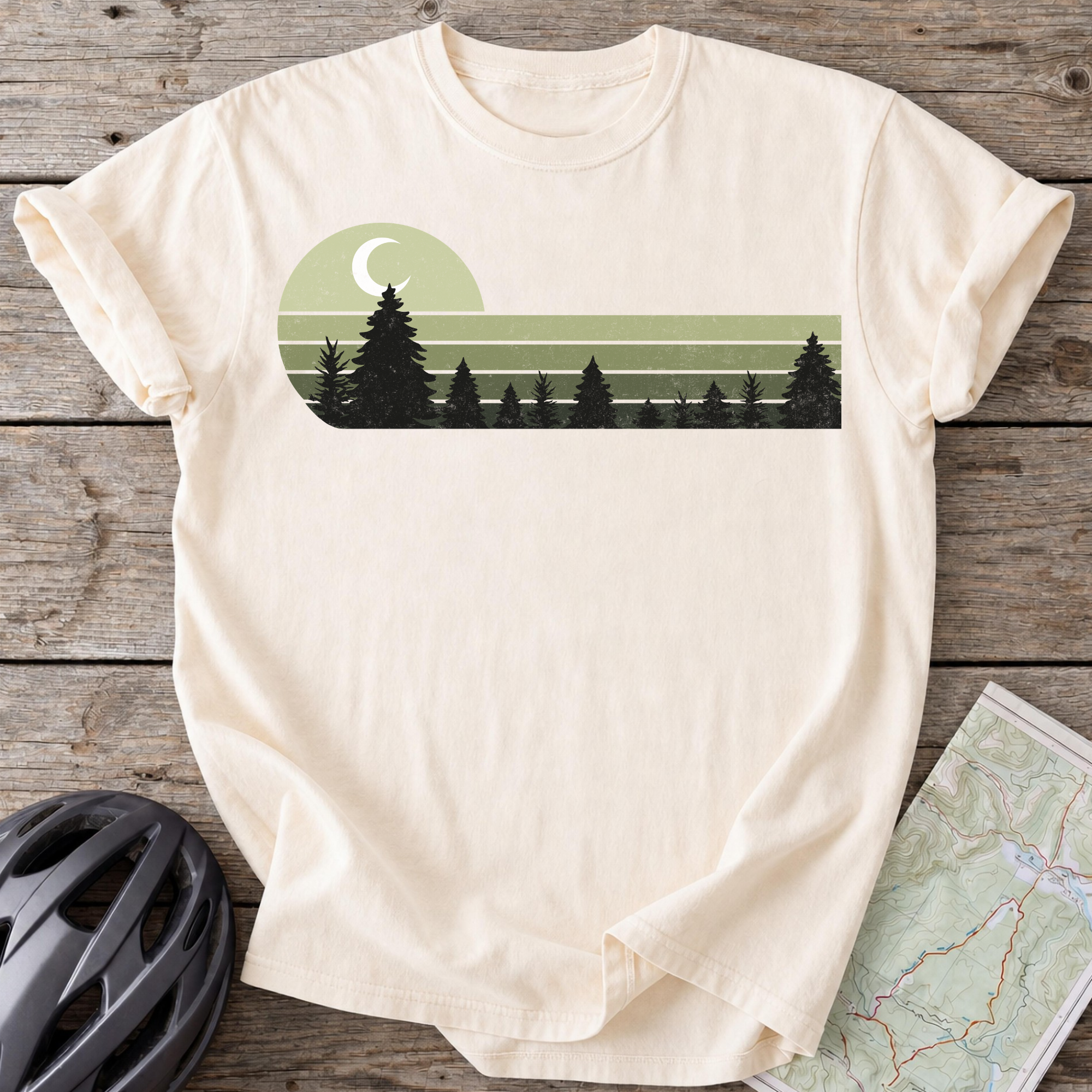 Vintage Green Moon T-shirt