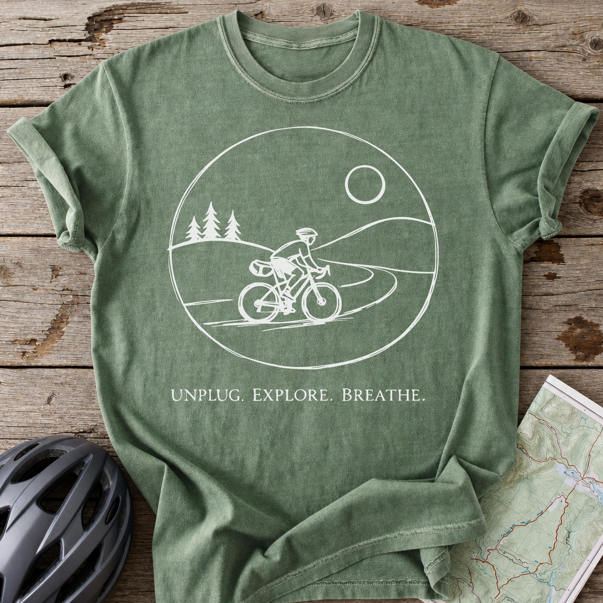 Unplug. Explore. Breathe T-shirt