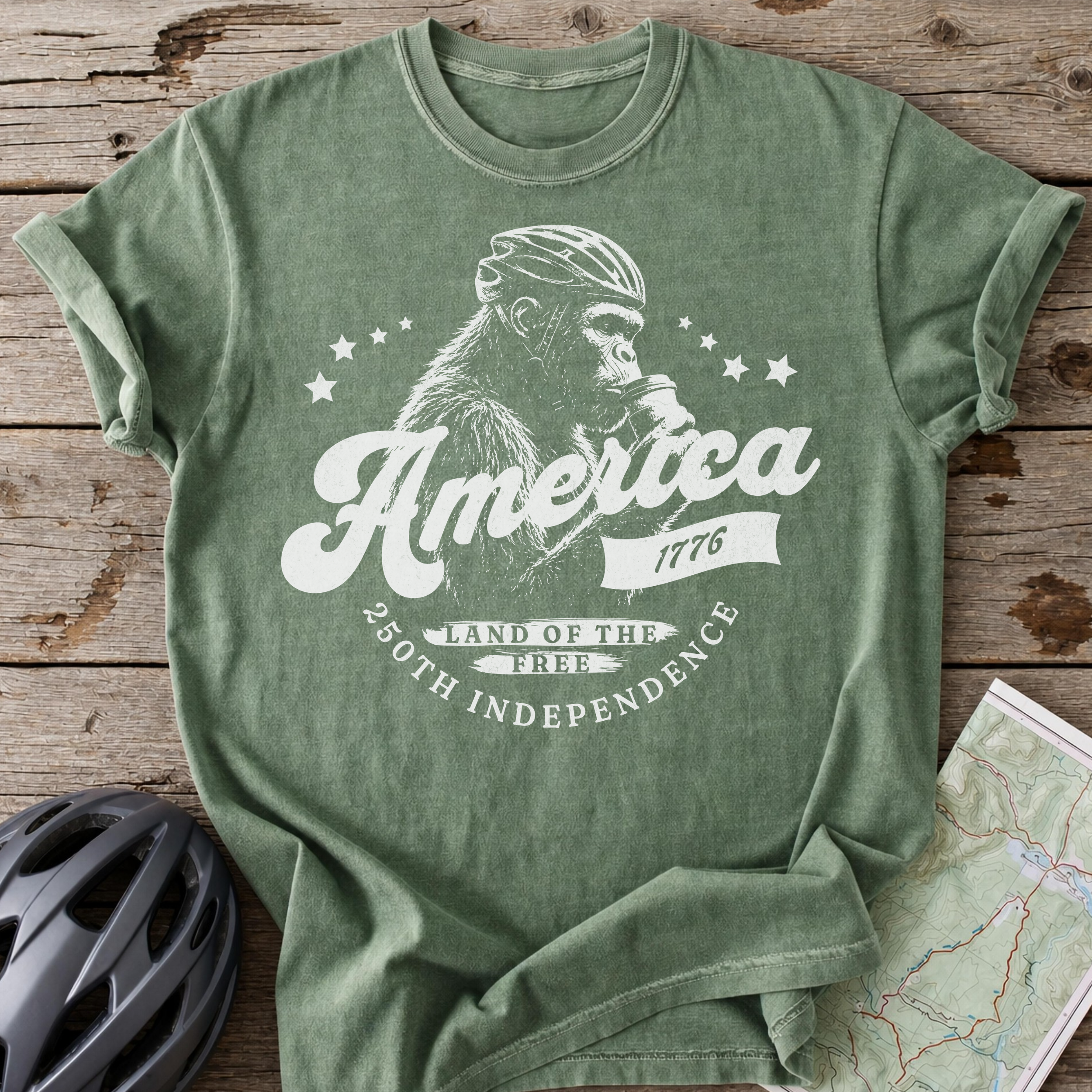 America 1776 Big Foot T-shirt