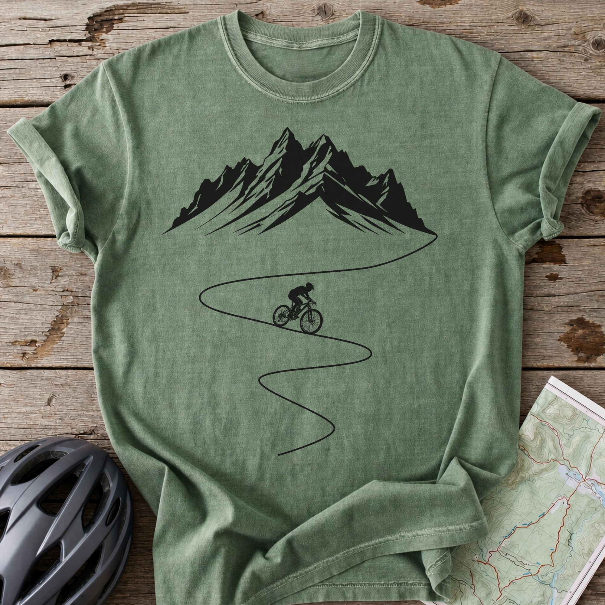 Snowy Mountain Line T-shirt