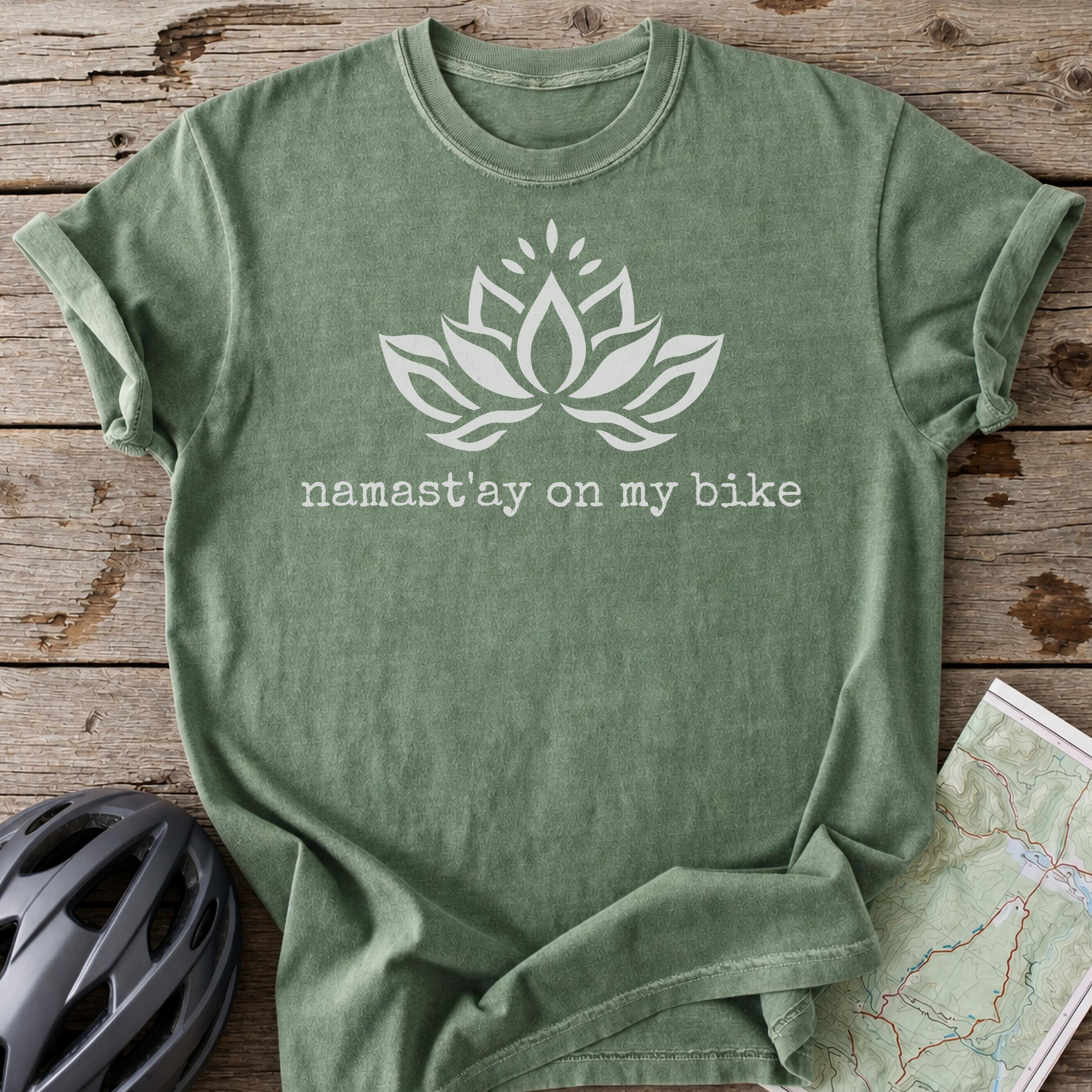 Namast'ay on my bike T-shirt