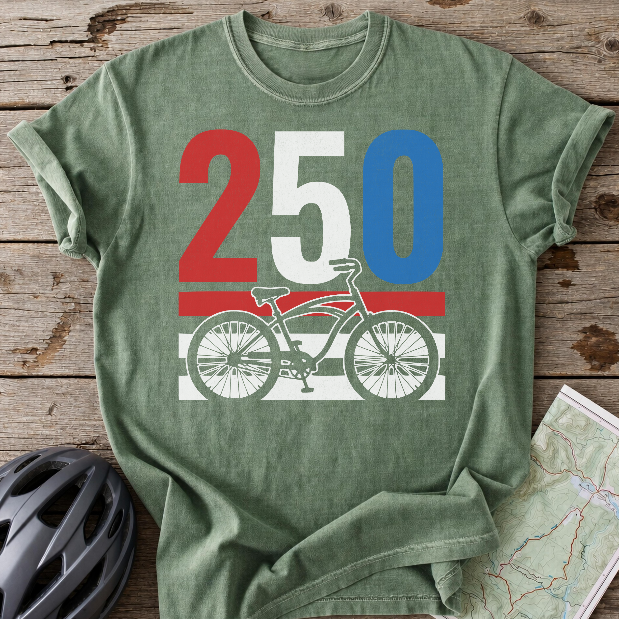 250th Casual Bike T-shirt