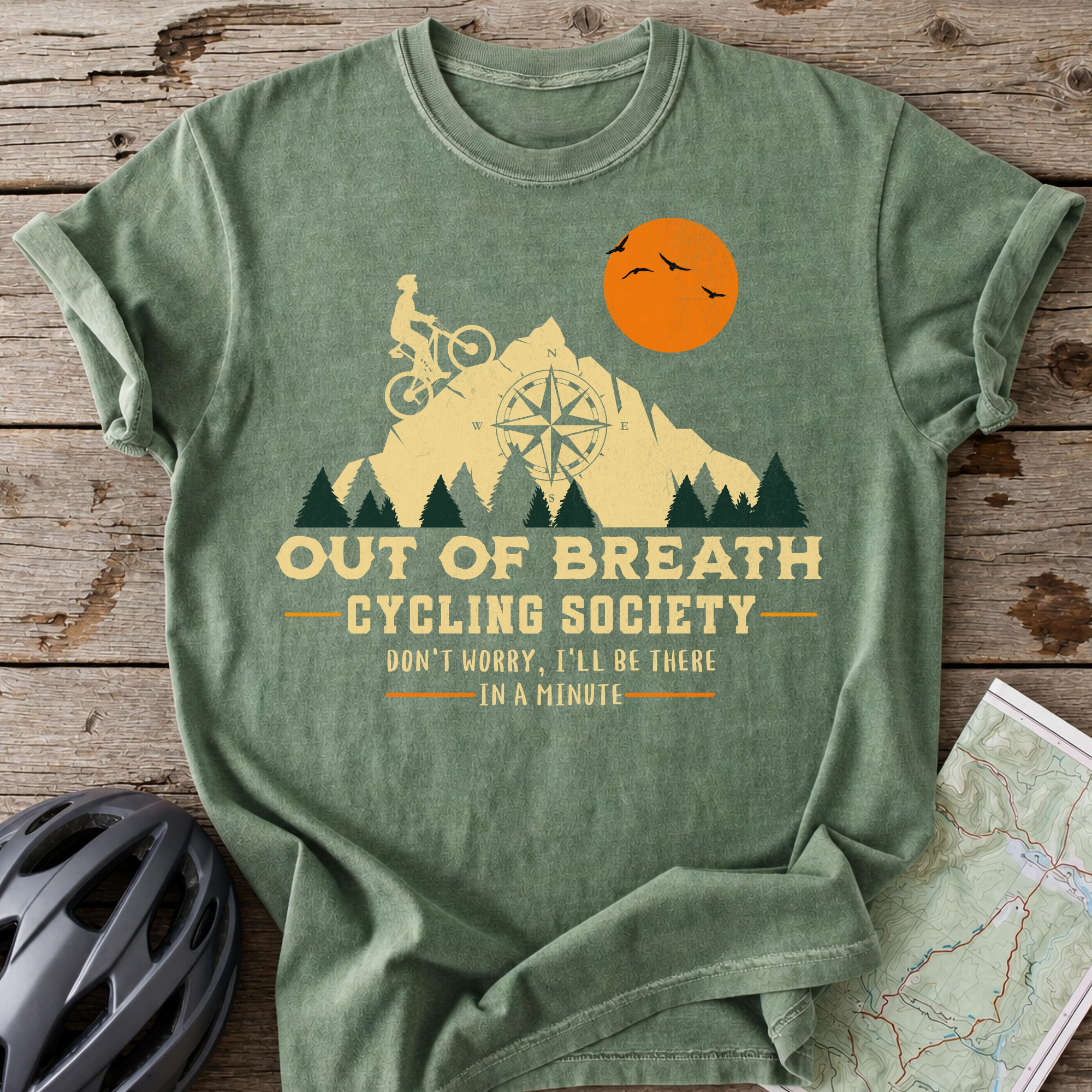 Out Of Breath Cycling Society T-shirt
