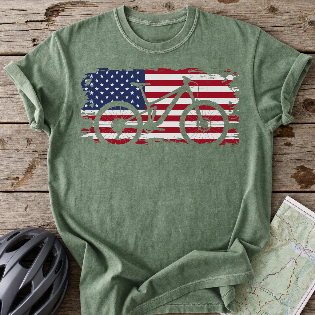 USA Bicycle Flag T-Shirt