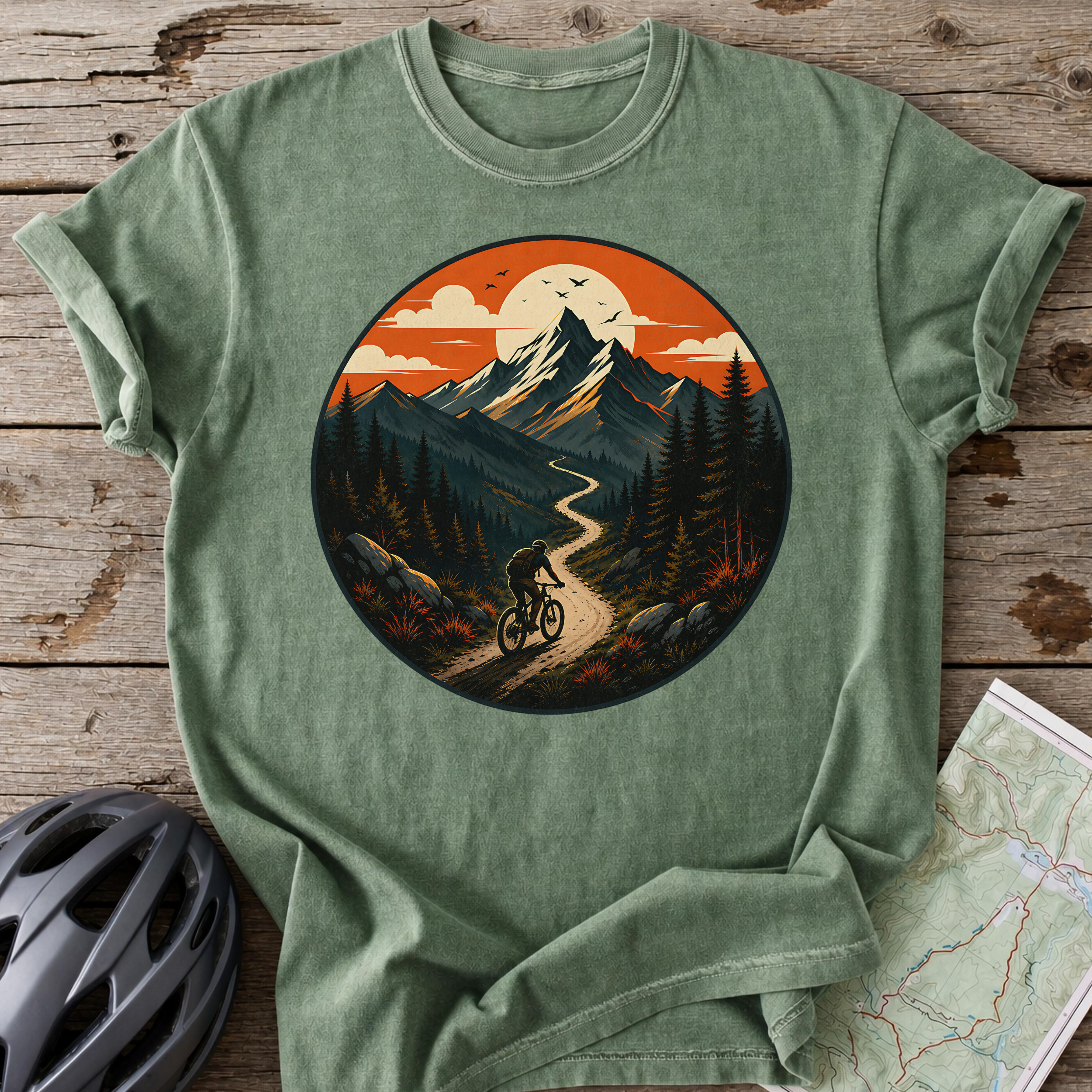 Cycling Sunset Trail T-Shirt