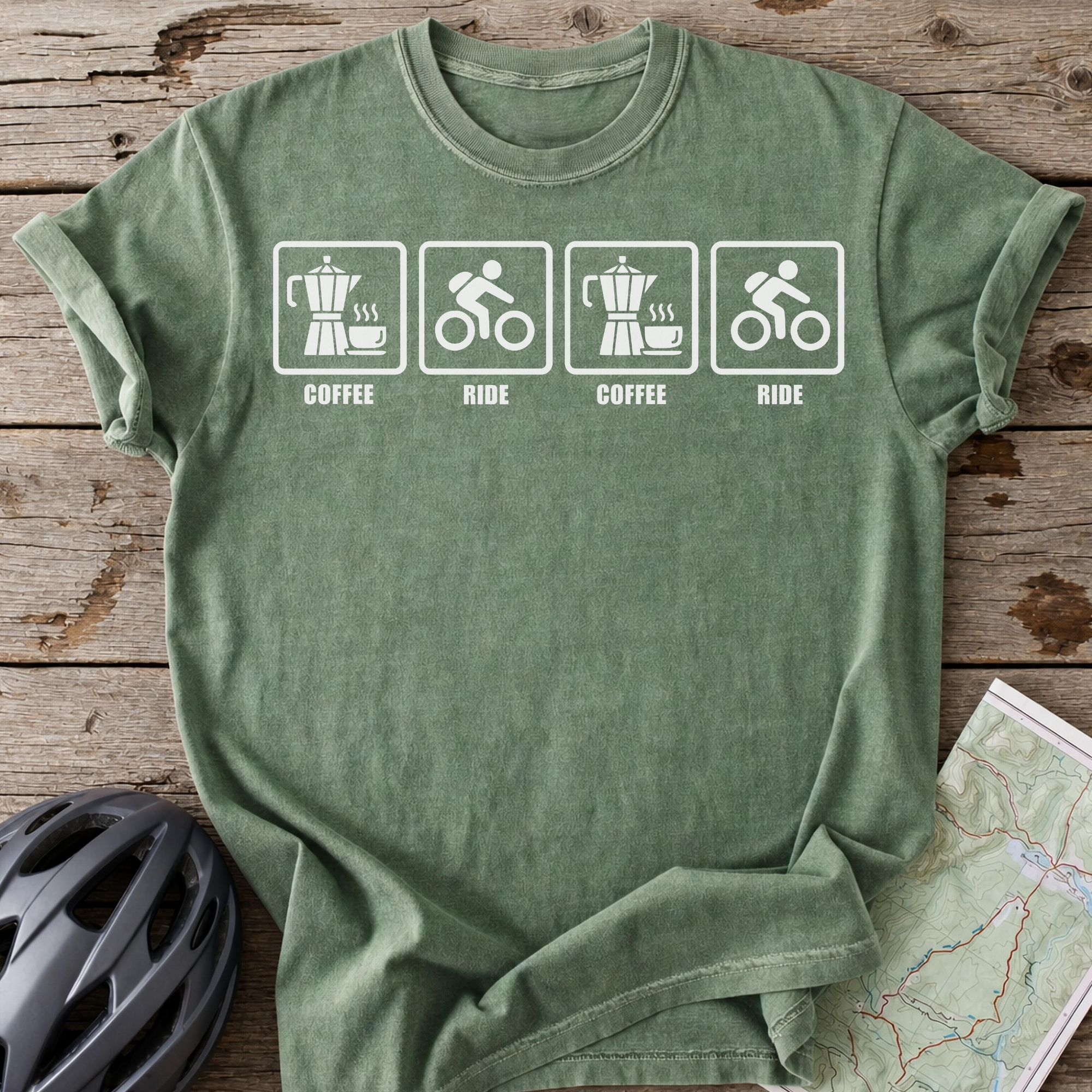 Coffee Ride Repeat T-shirt