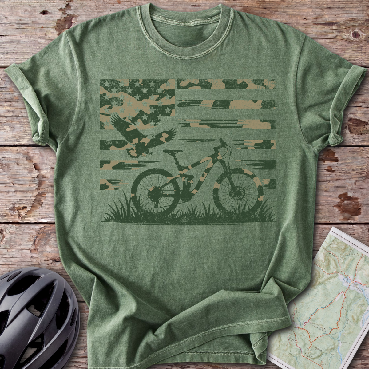 Camo MTB USA T-shirt