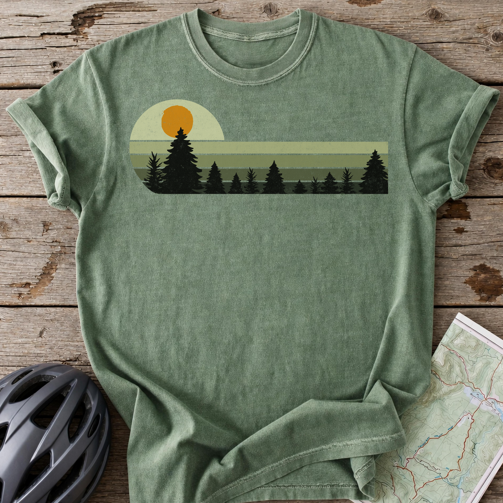 Vintage Green Sunset T-shirt