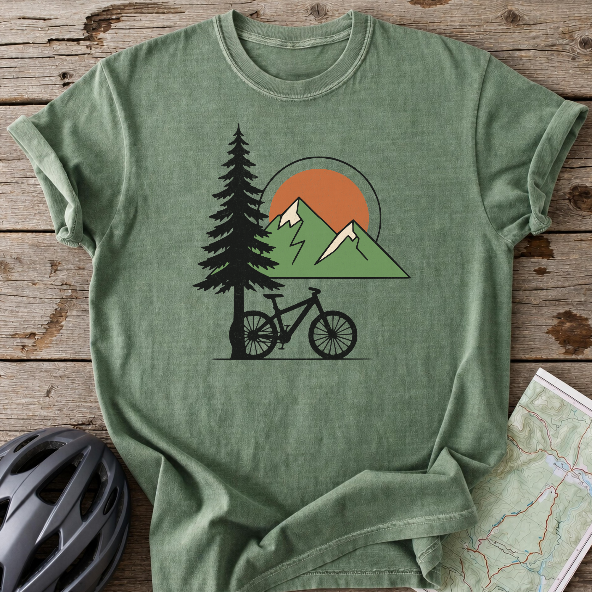 Mountain Bike Tree Leaner T-shirt