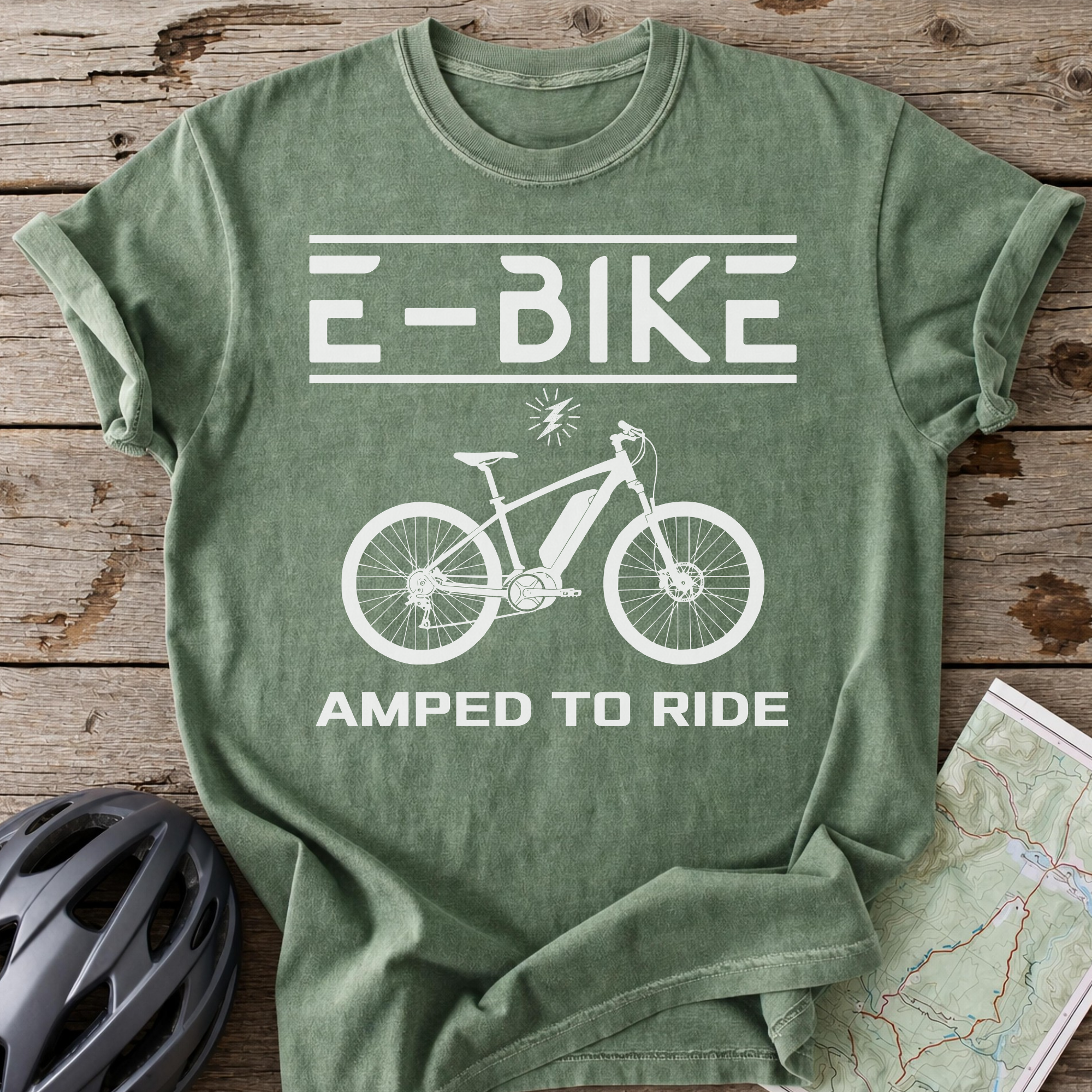 E-Bike Amped To Ride T-shirt