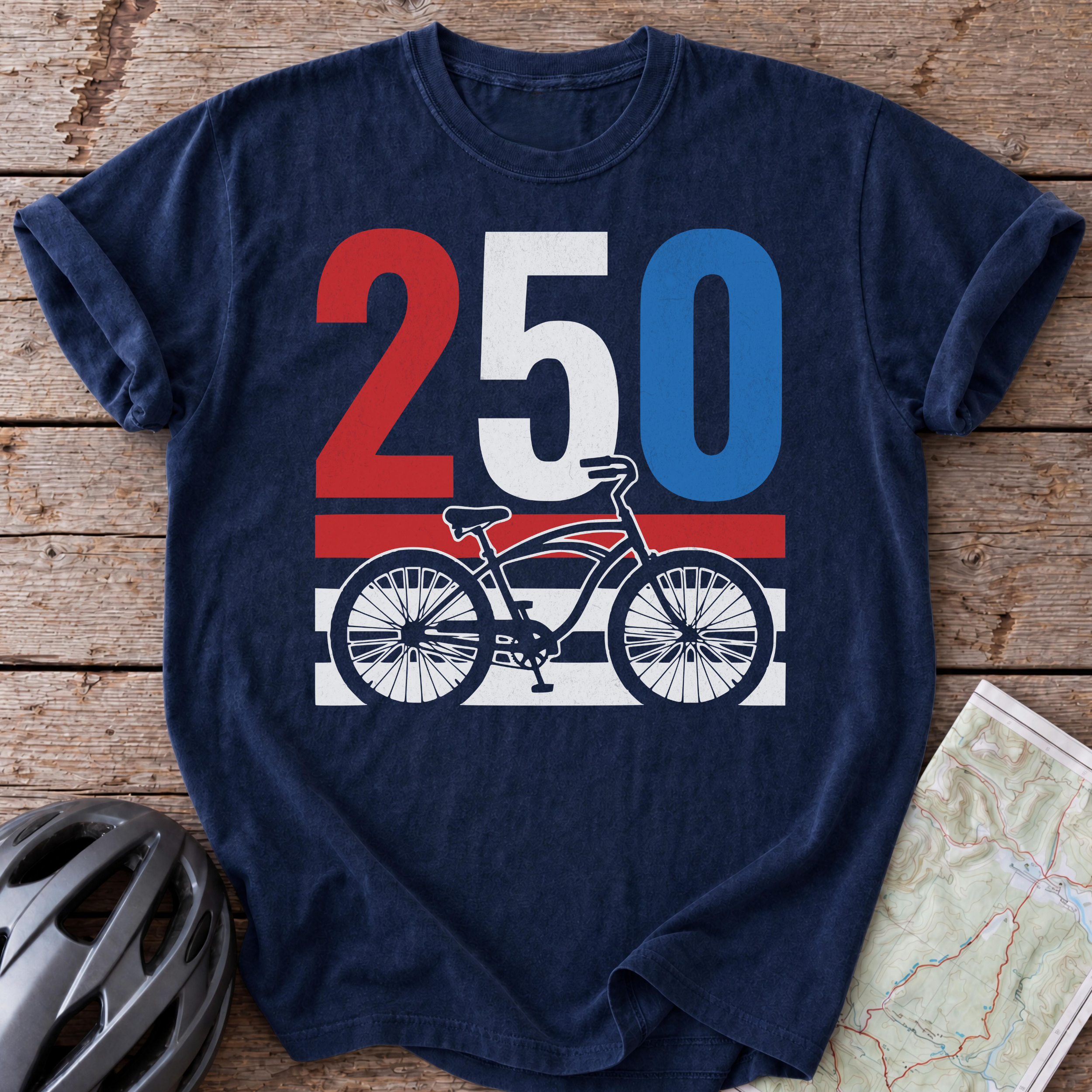250th Casual Bike T-shirt