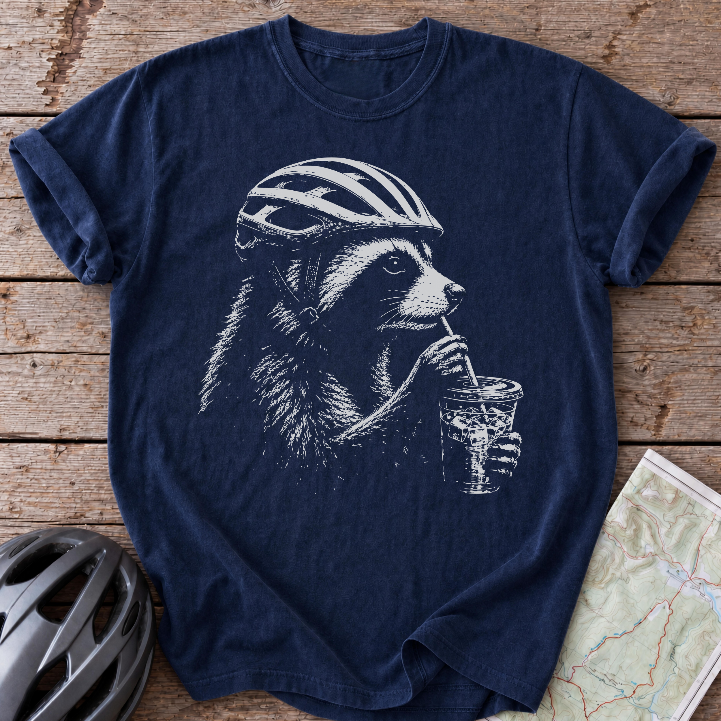 Racoon Needs Iced Coffee T-shirt