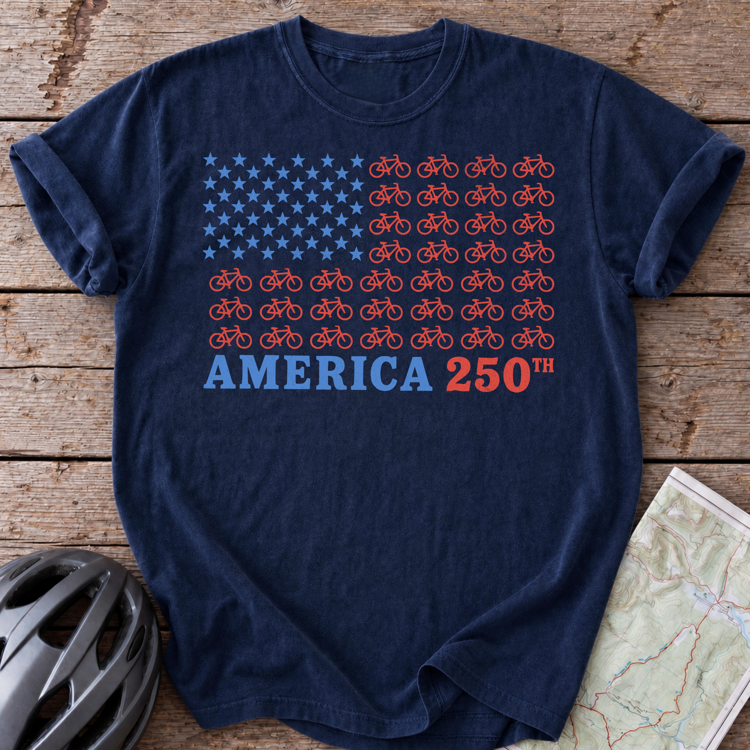 250th Bike Flag T-shirt