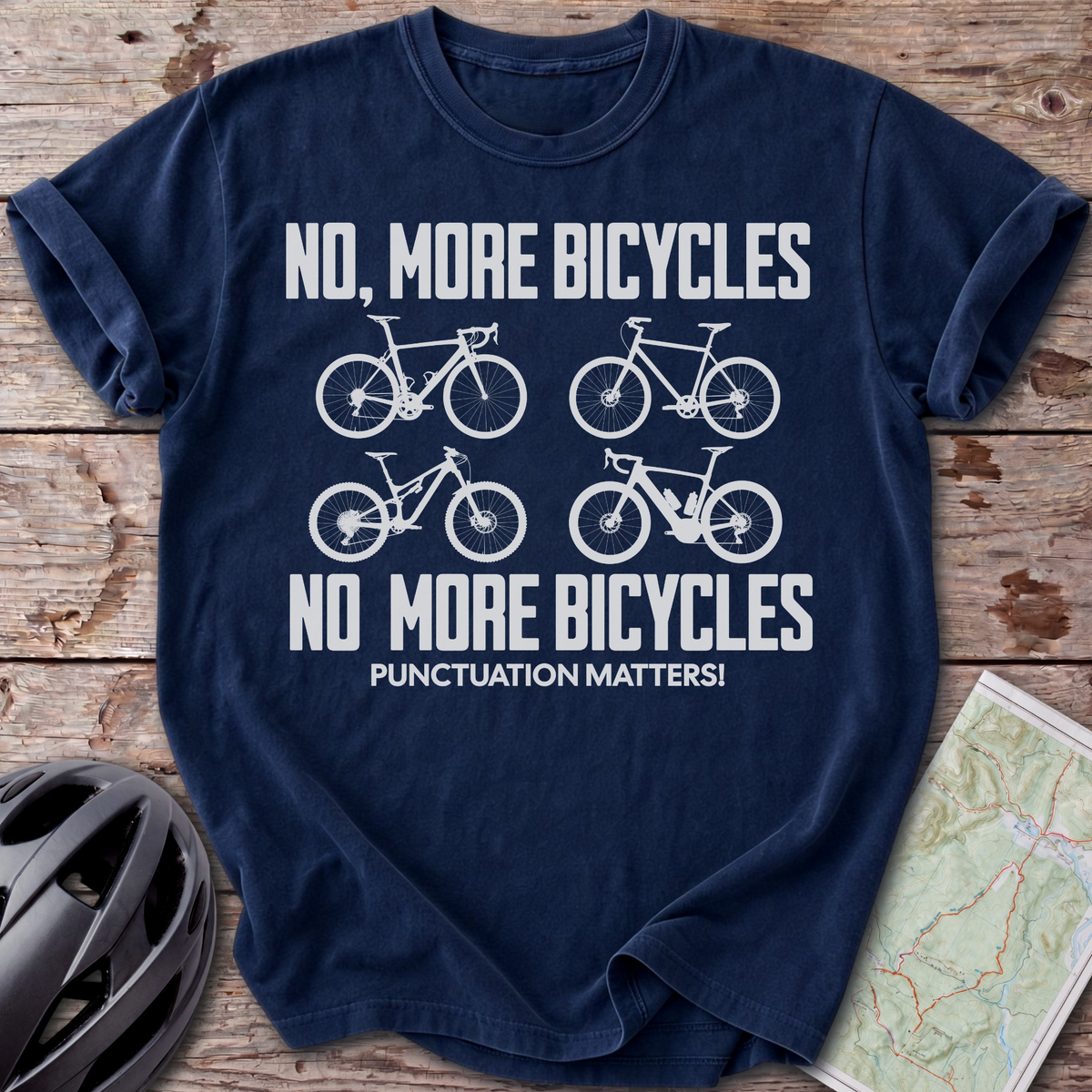 No, More Bicycles T-shirt