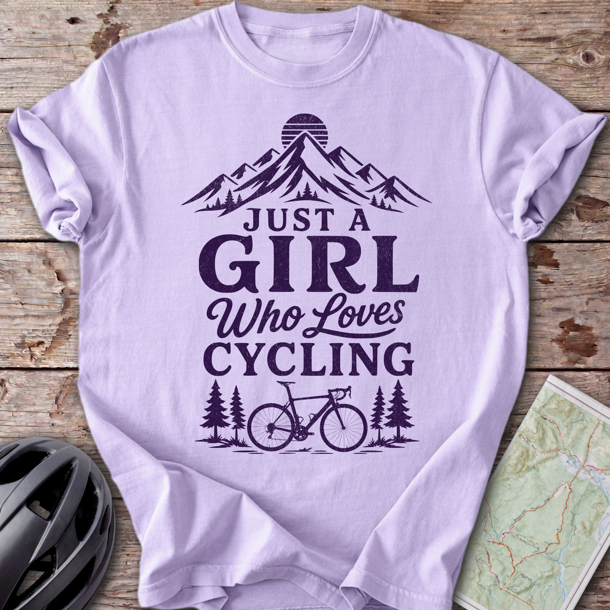 Girl Who Loves Cycling T-shirt