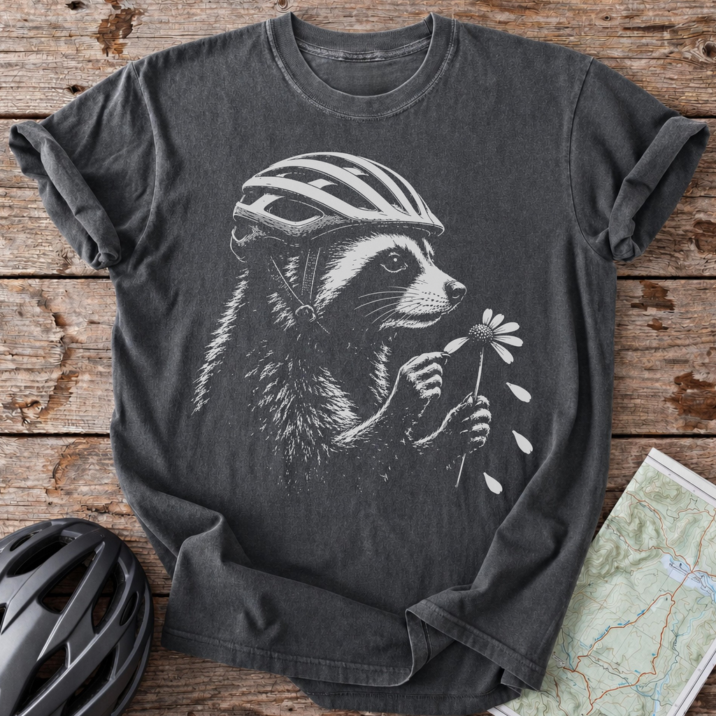 Racoon And Flower T-shirt