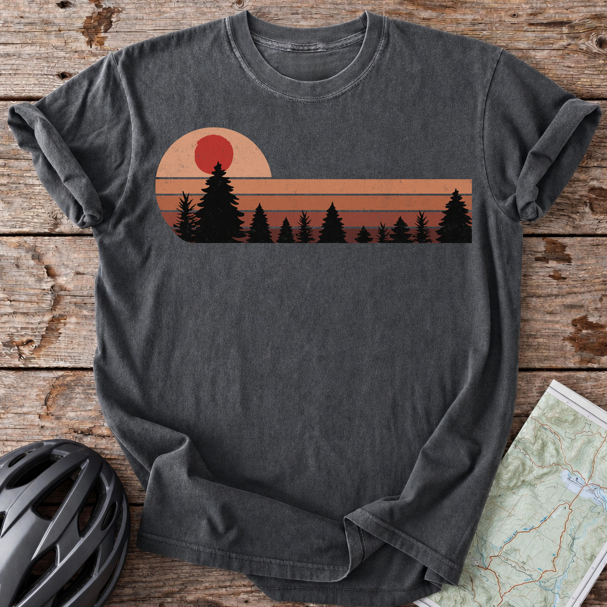 Vintage Red Sunset T-shirt