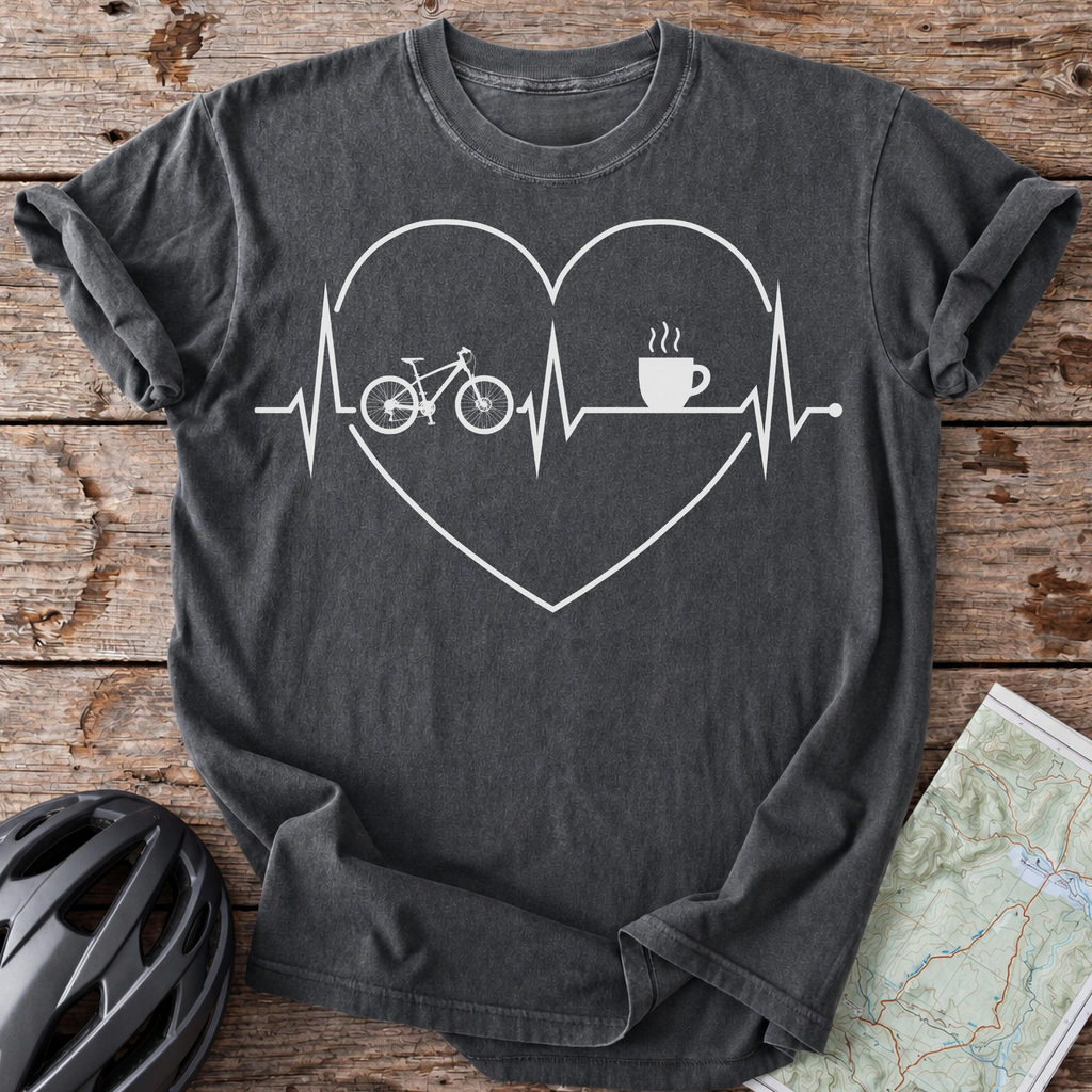 MTB And Coffee Heart Pulse T-shirt