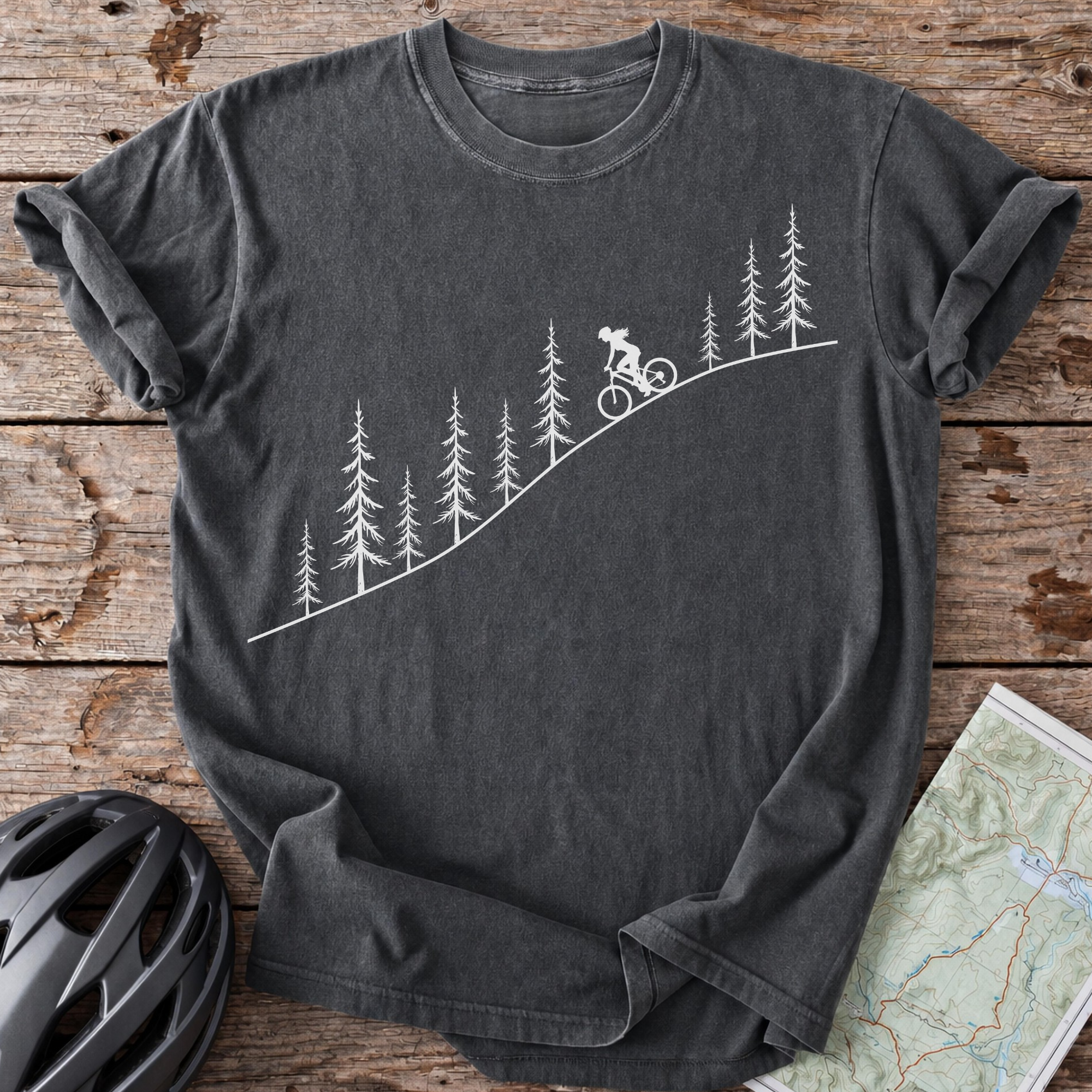 Female Mountain Pine Cycling  T-shirt