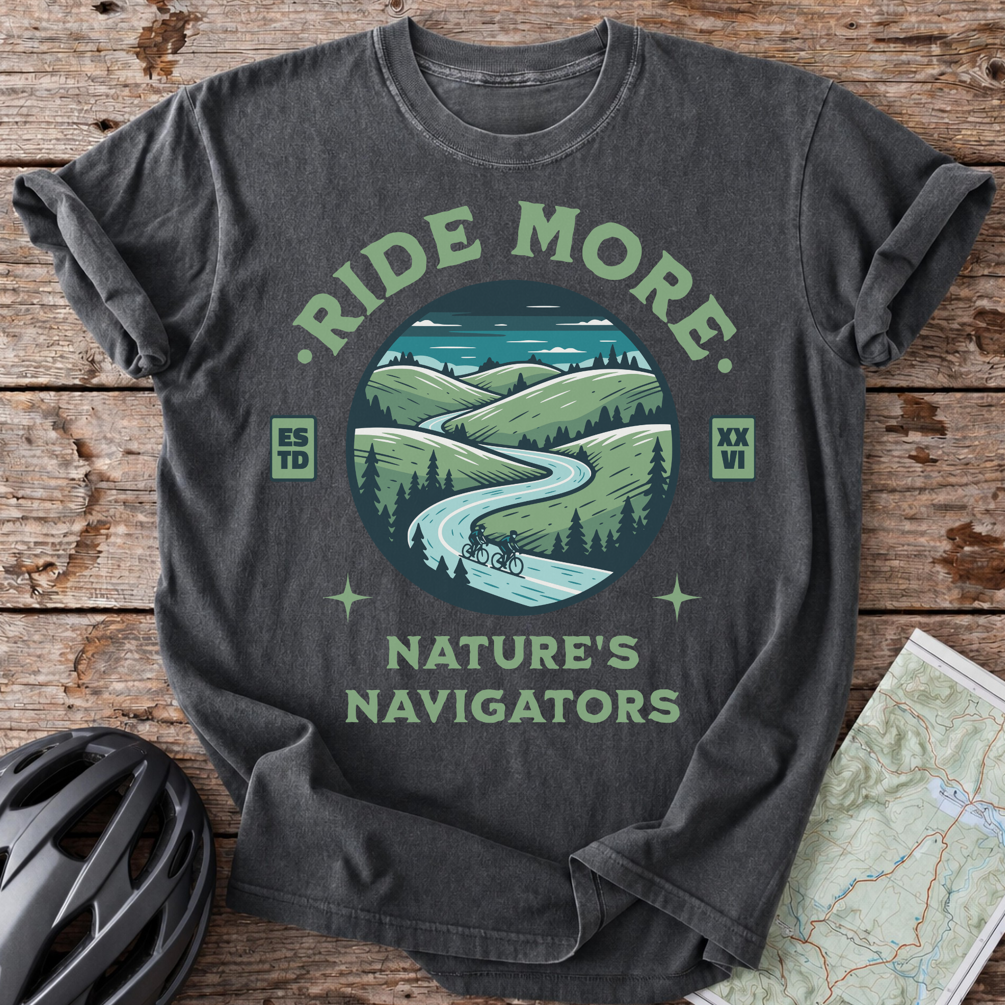 Ride More Natures Navigators T-shirt