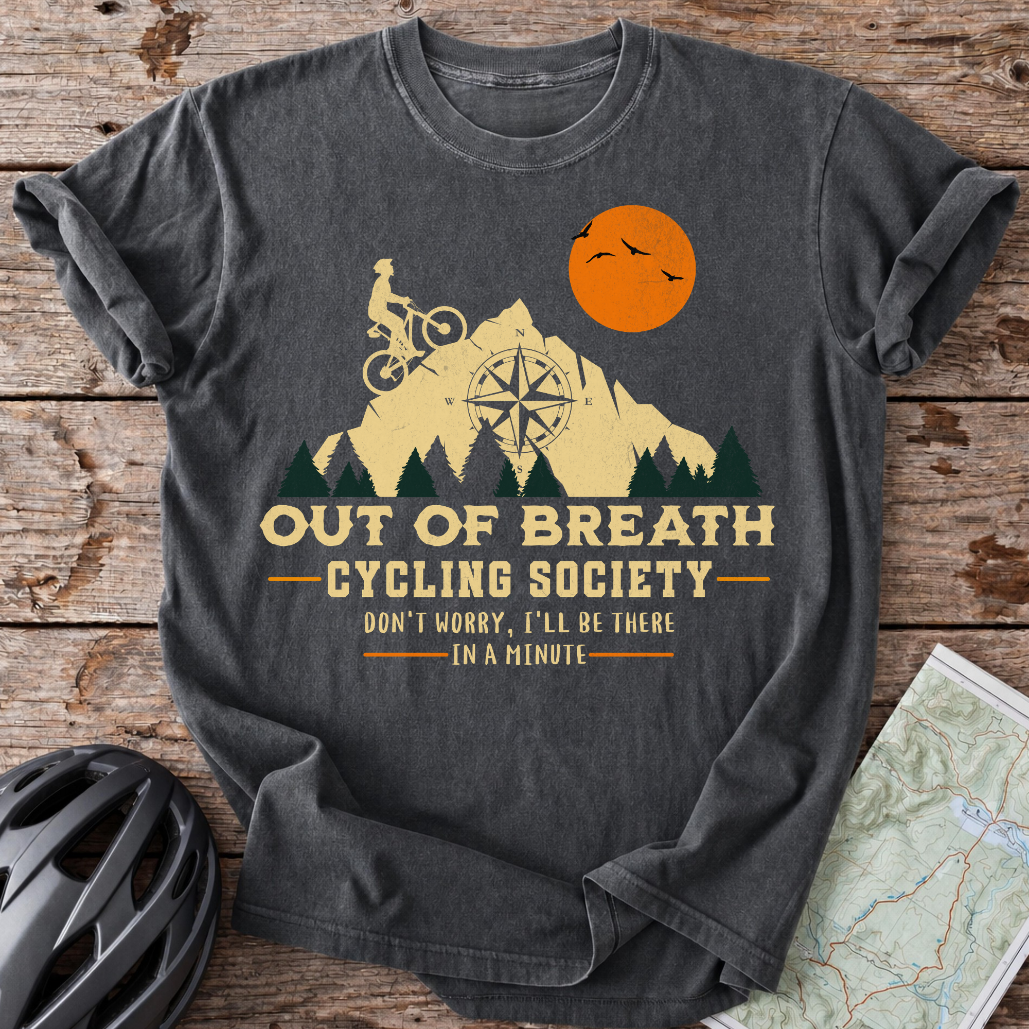Out Of Breath Cycling Society T-shirt