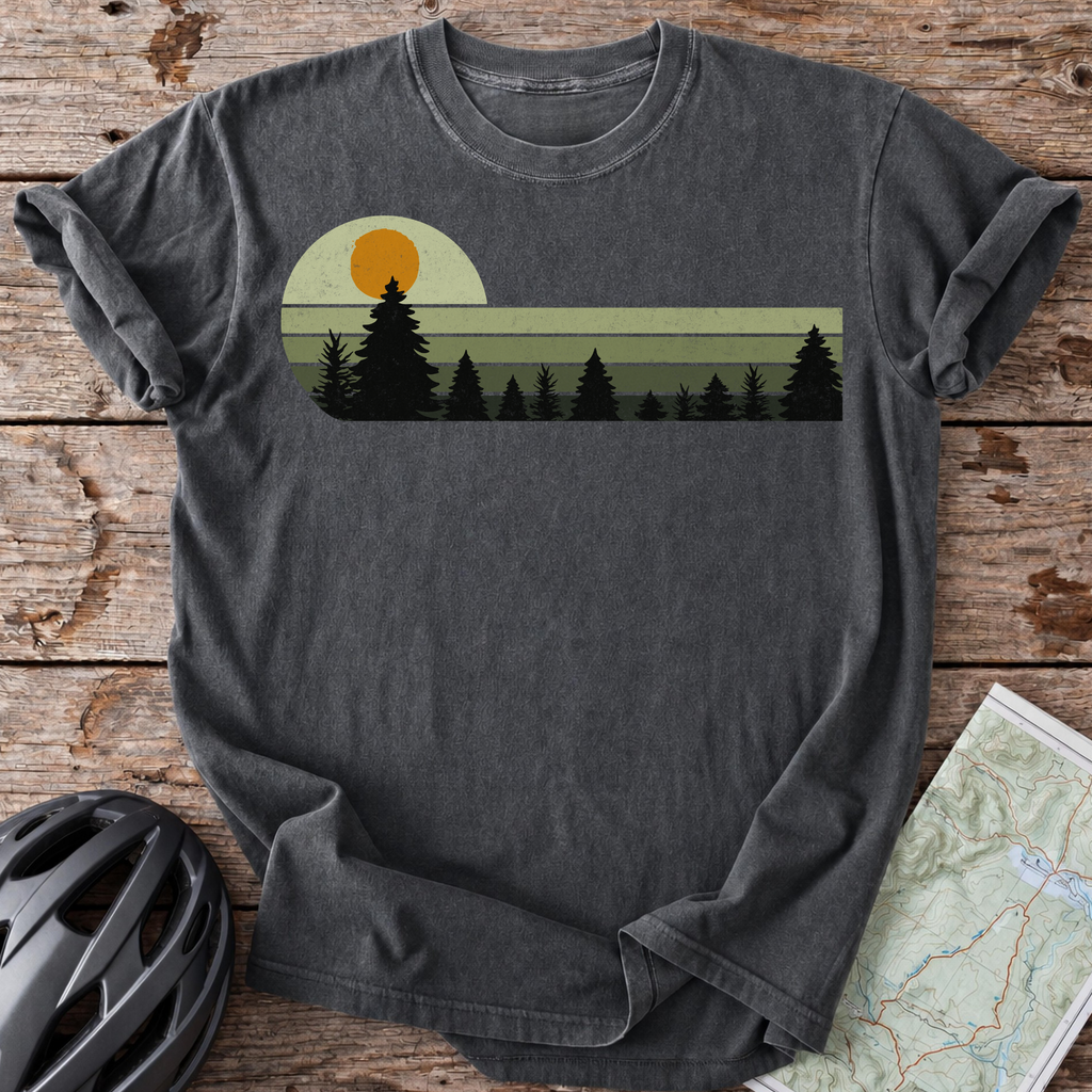 Vintage Green Sunset T-shirt
