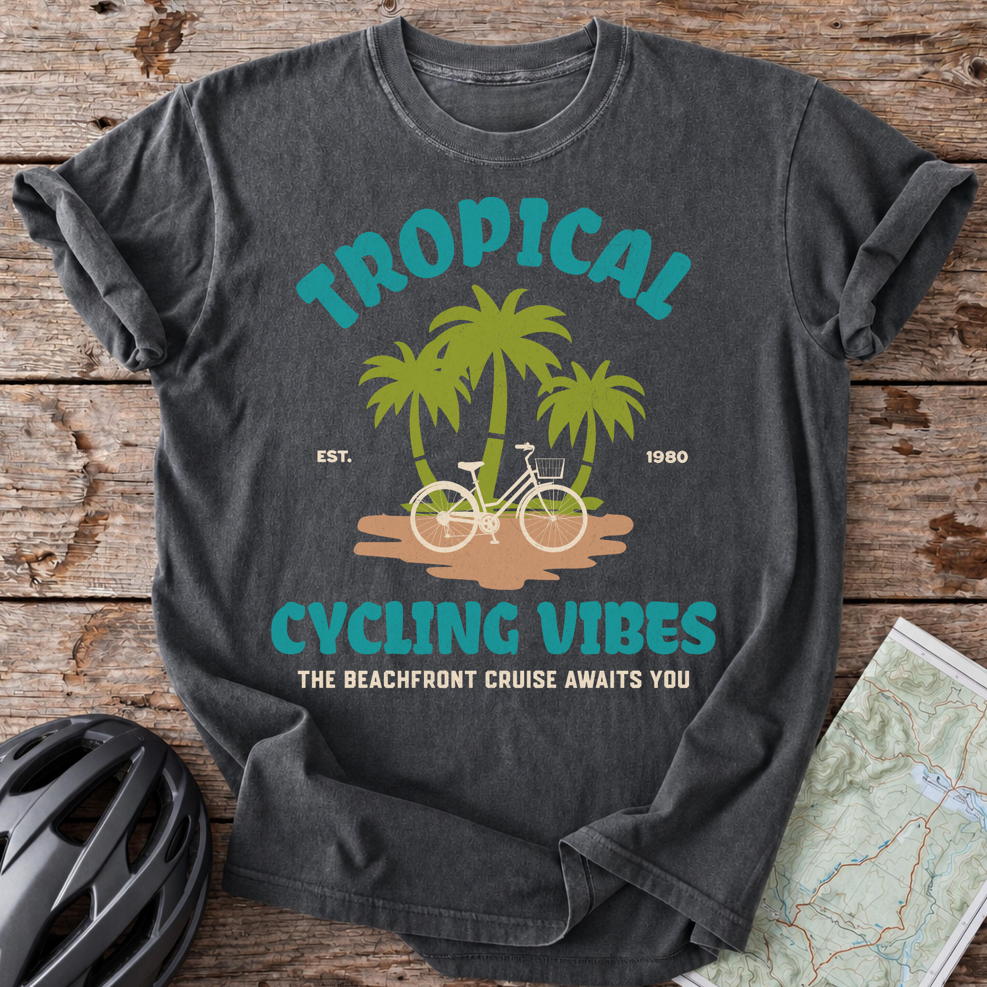Tropical Cycling Vibes T-shirt