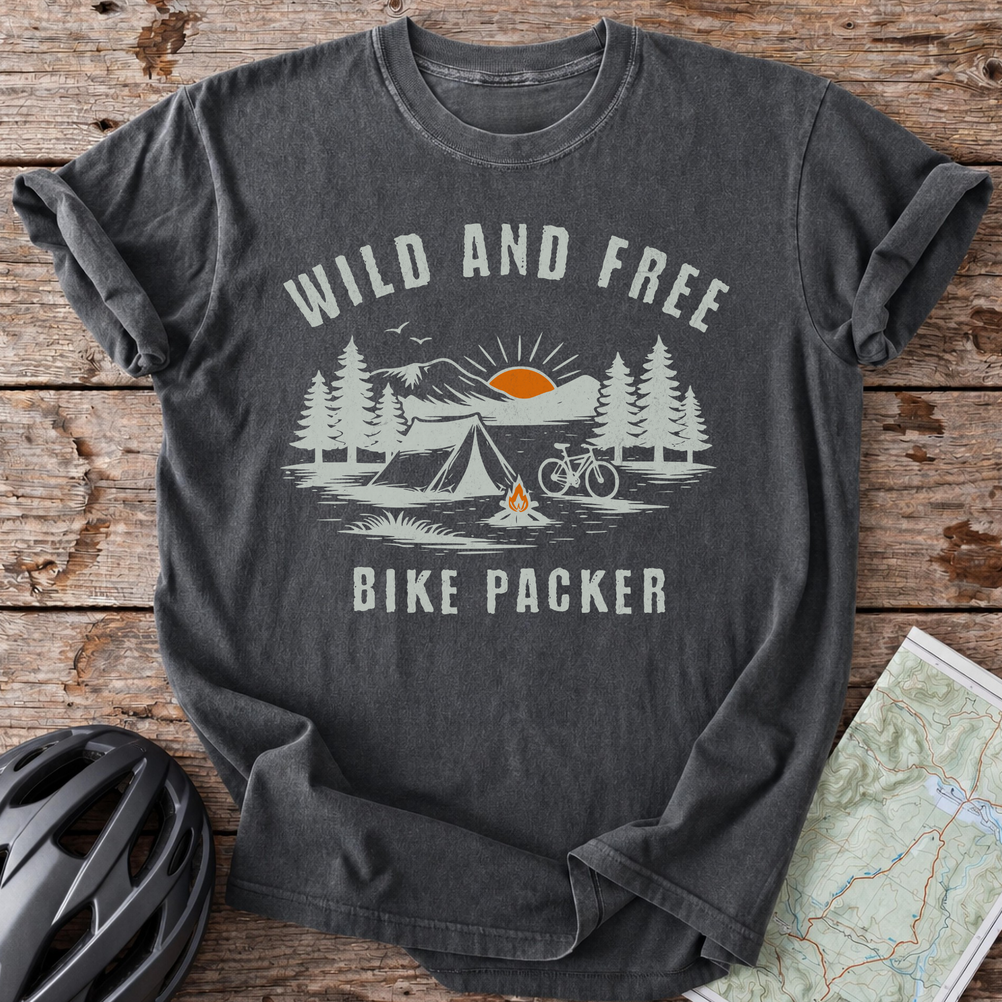 Bike Packer Wild And Free T-shirt