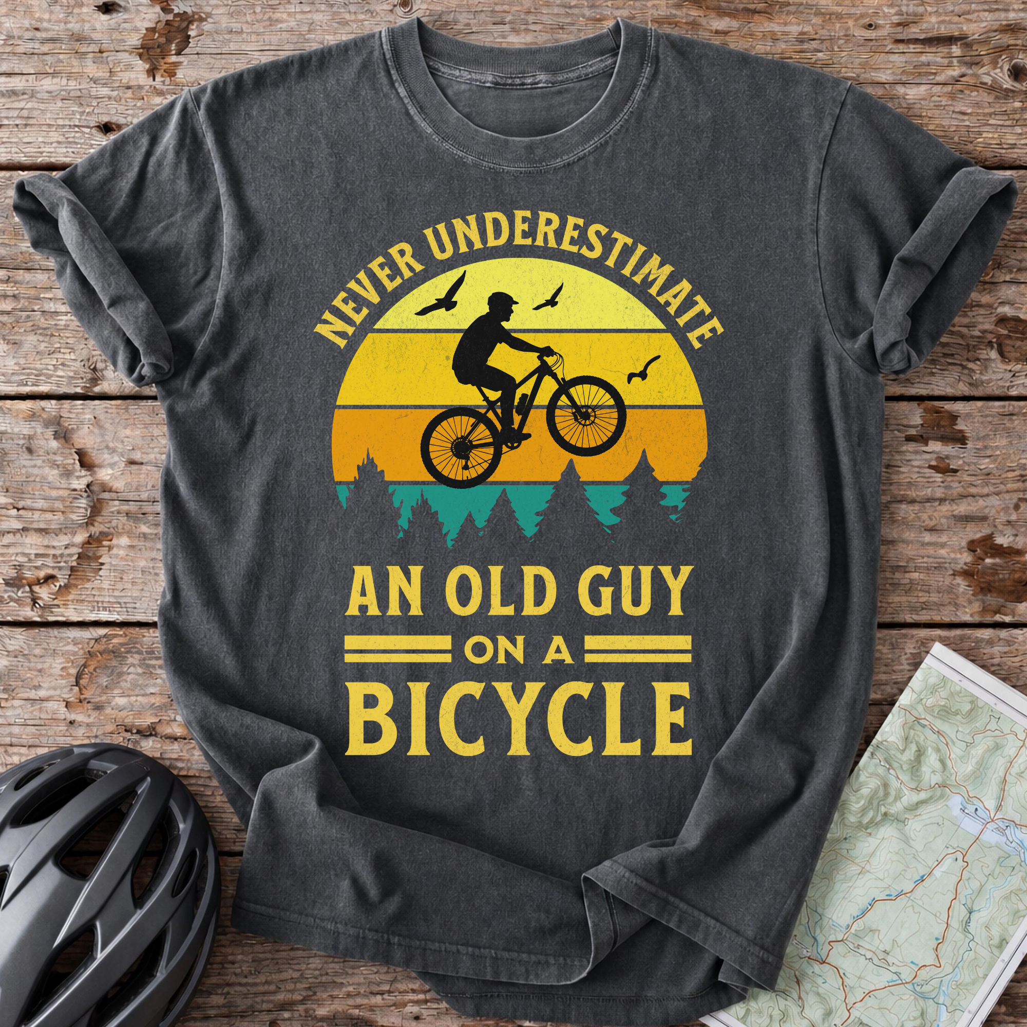 Old Man On A Bicycle T-shirt