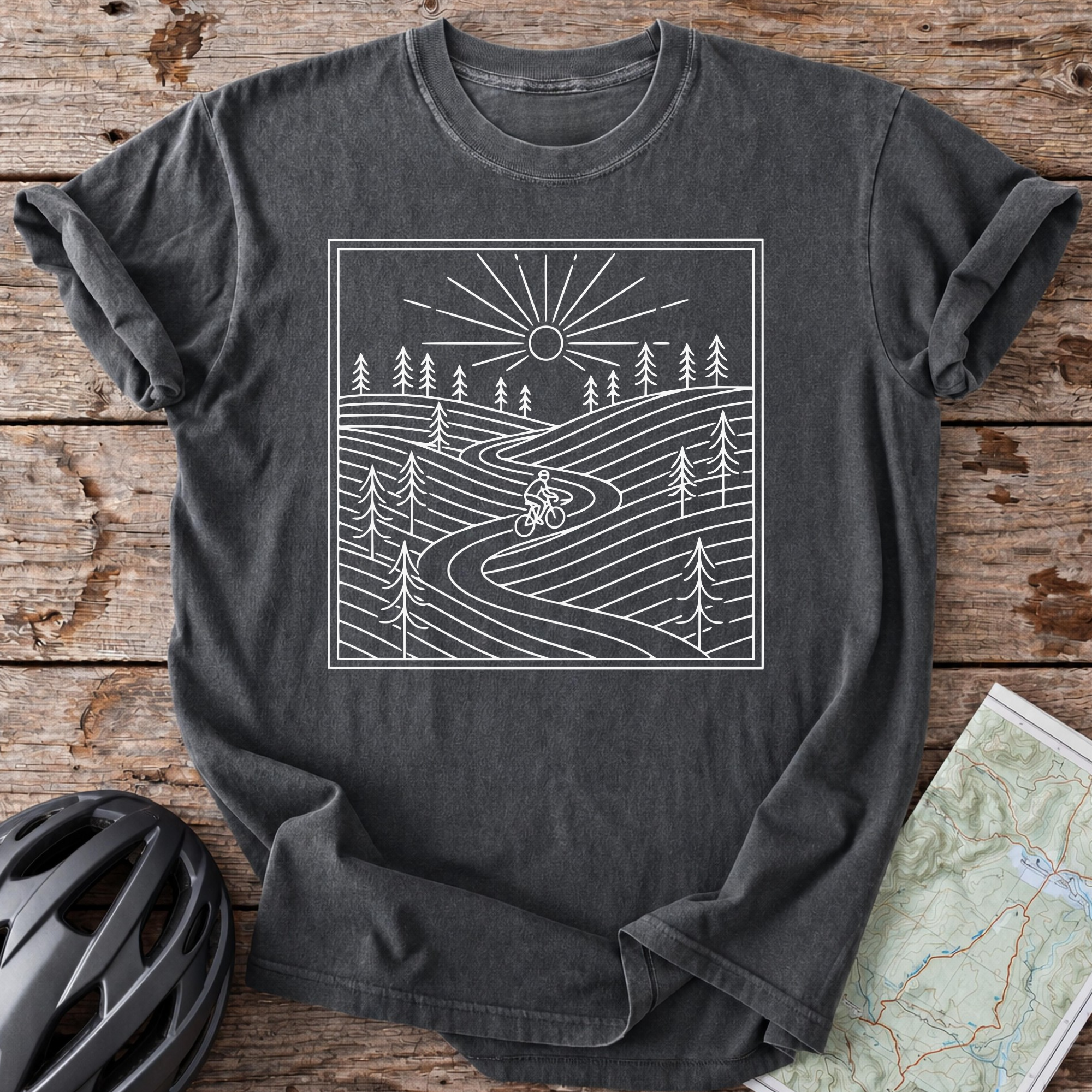 Through The Hills Cycling T-shirt
