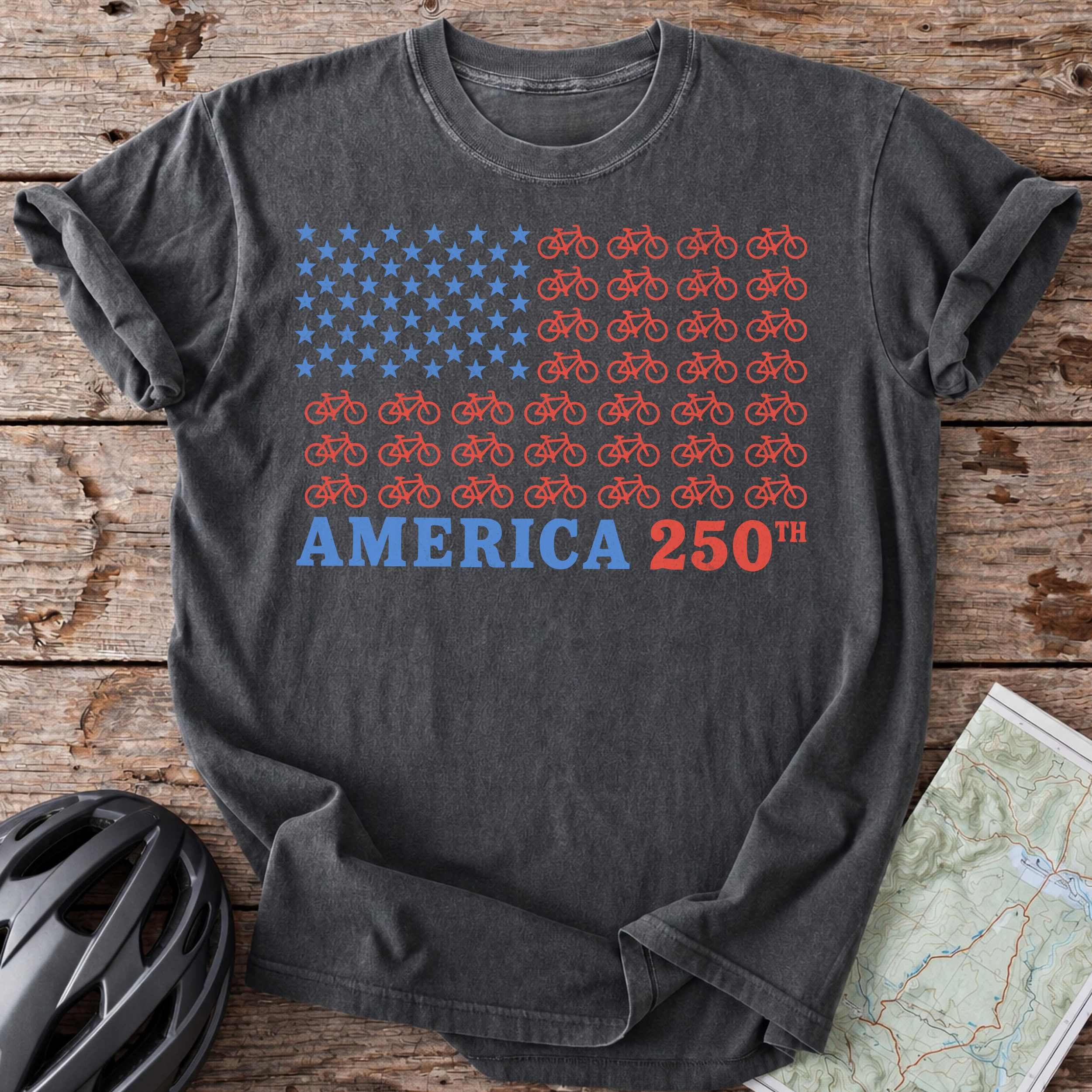 250th Bike Flag T-shirt