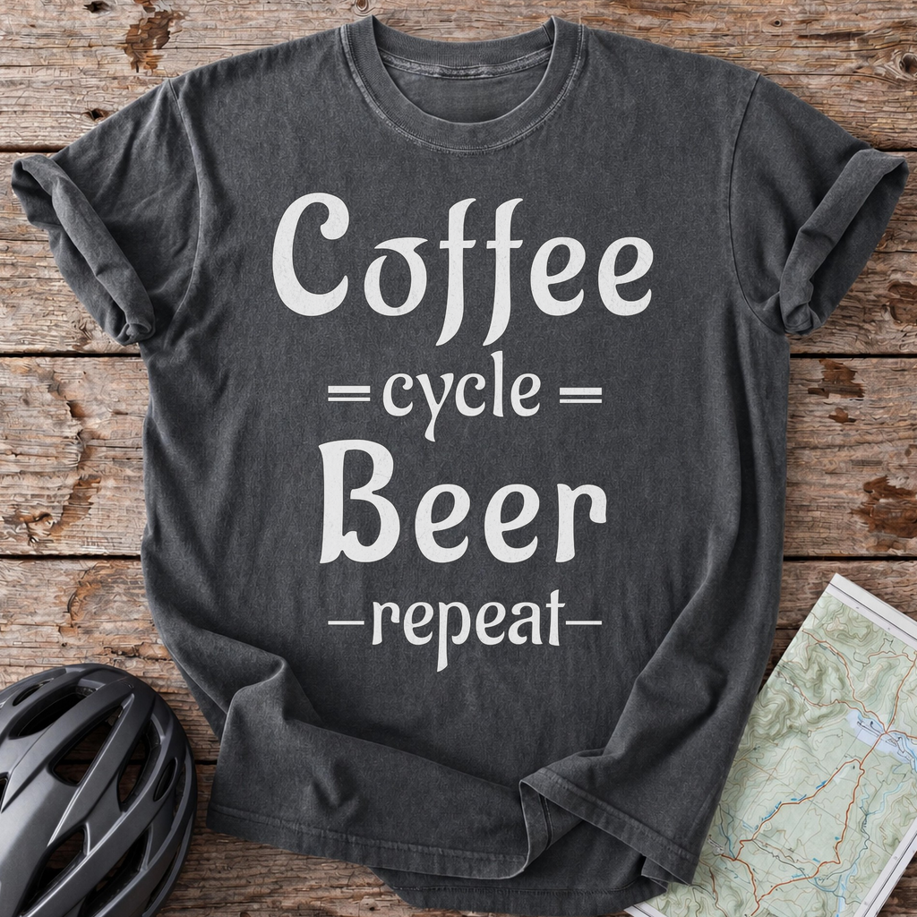 Coffee Cycle Beer Repeat T-shirt